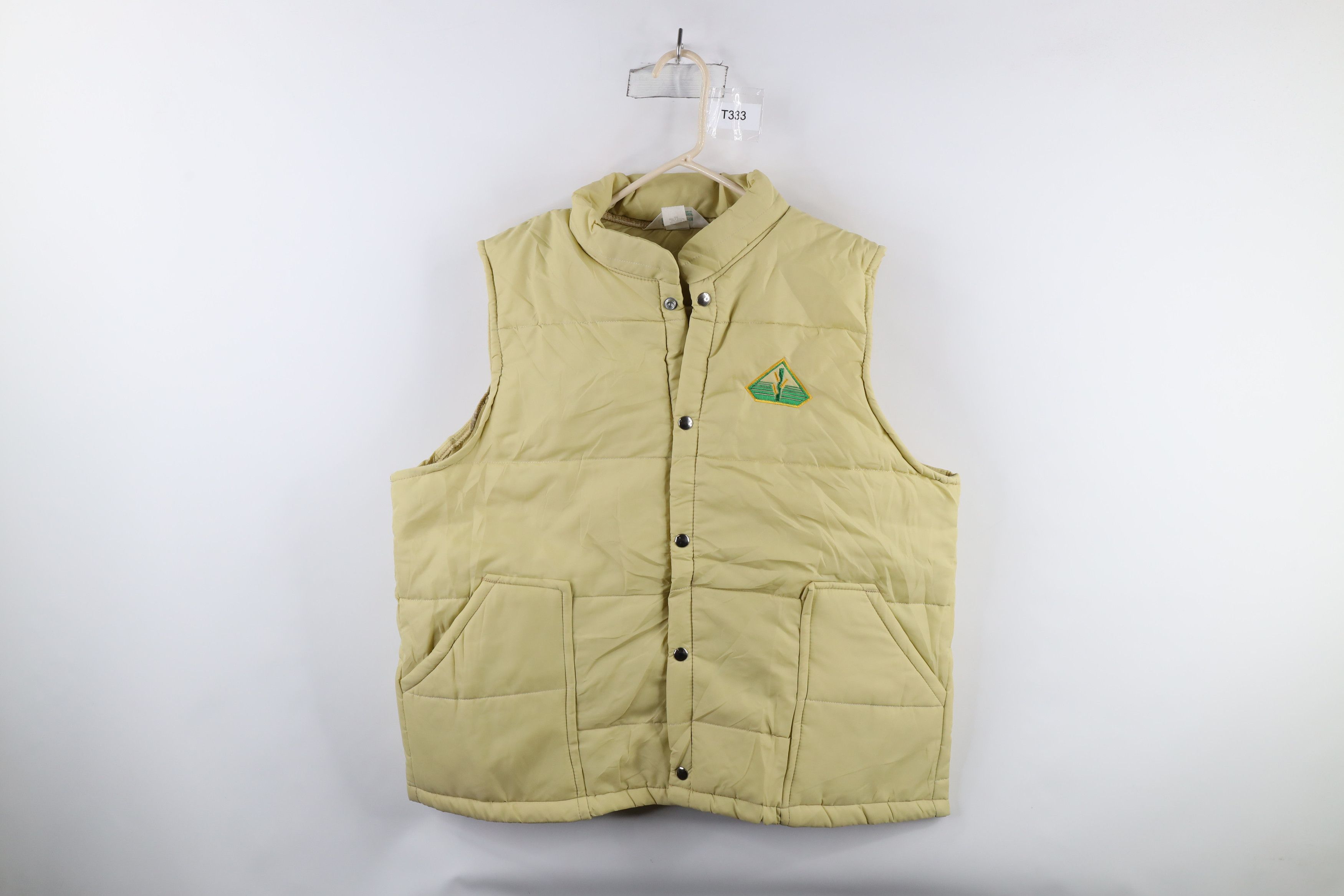 Vintage Vintage 70s Pfizer Genetics Button Puffer Vest Jacket USA Size US XL / EU 56 / 4 - 1 Thumbnail