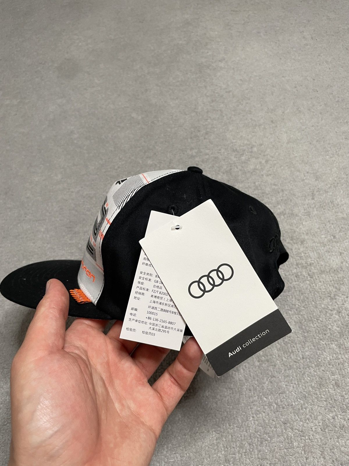 Audi Vintage Retro White Black Cap Hat Snapback Audi E-Tron New Size ONE SIZE - 5 Thumbnail