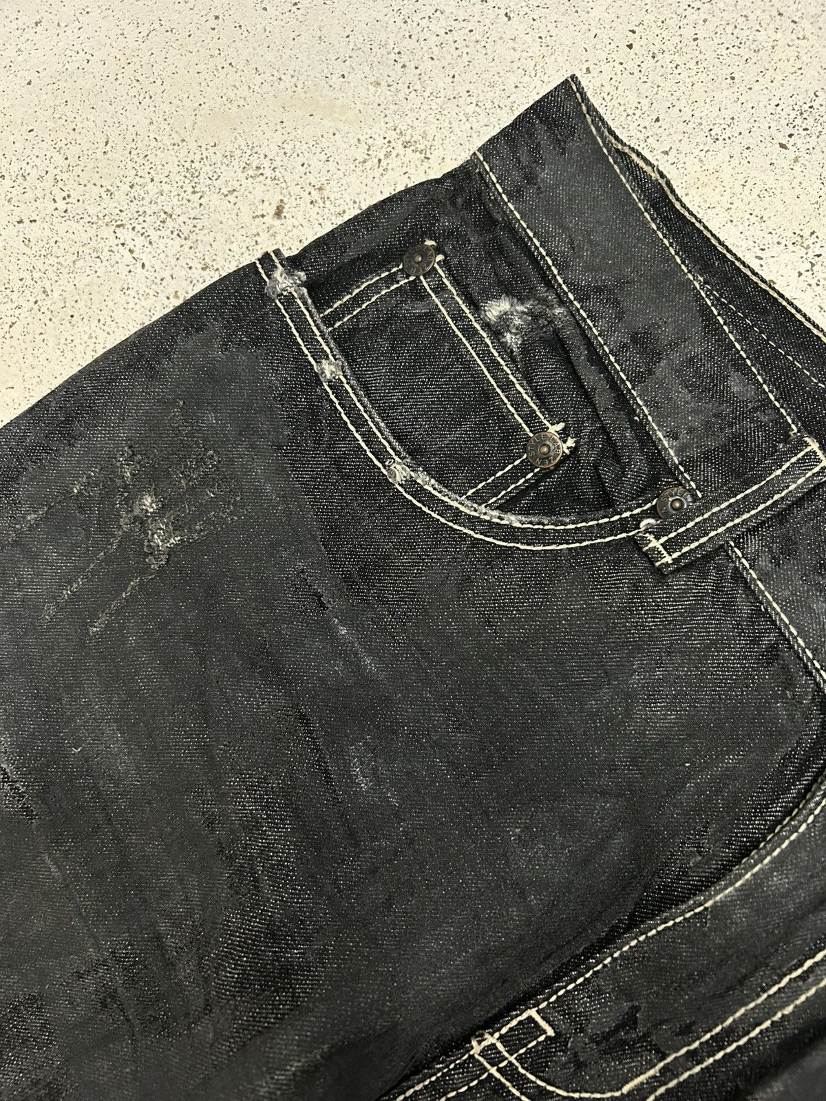 20471120 × GOSTAR DE FUGA × Japanese Brand Zenstyle Lab Japan Jean Pocket Logo Crown Fire Cross Size US 36 / EU 52 - 11 Thumbnail