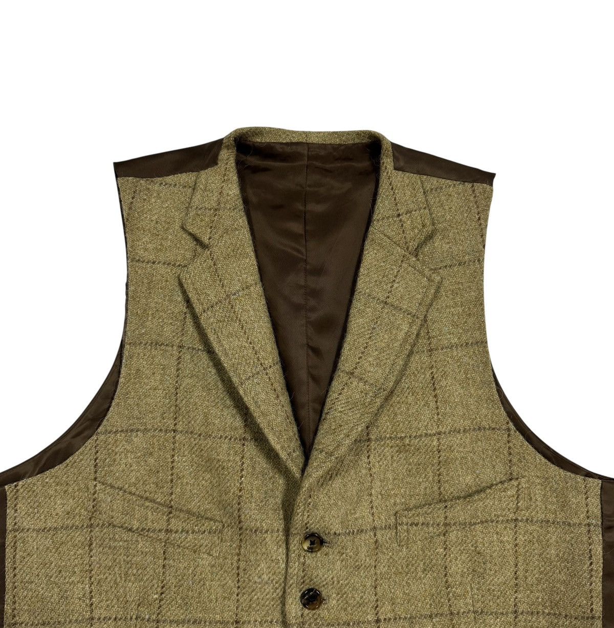 RRL Ralph Lauren Polo RL Tartan Wool Vest Jacket Size 38L - 4 Thumbnail