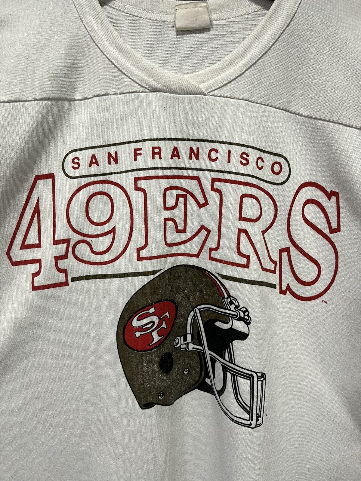 NFL × Vintage Vintage 49ers Ravens Athletic Ranglan T.Shirt NFL Size US XL / EU 56 / 4 - 3 Thumbnail