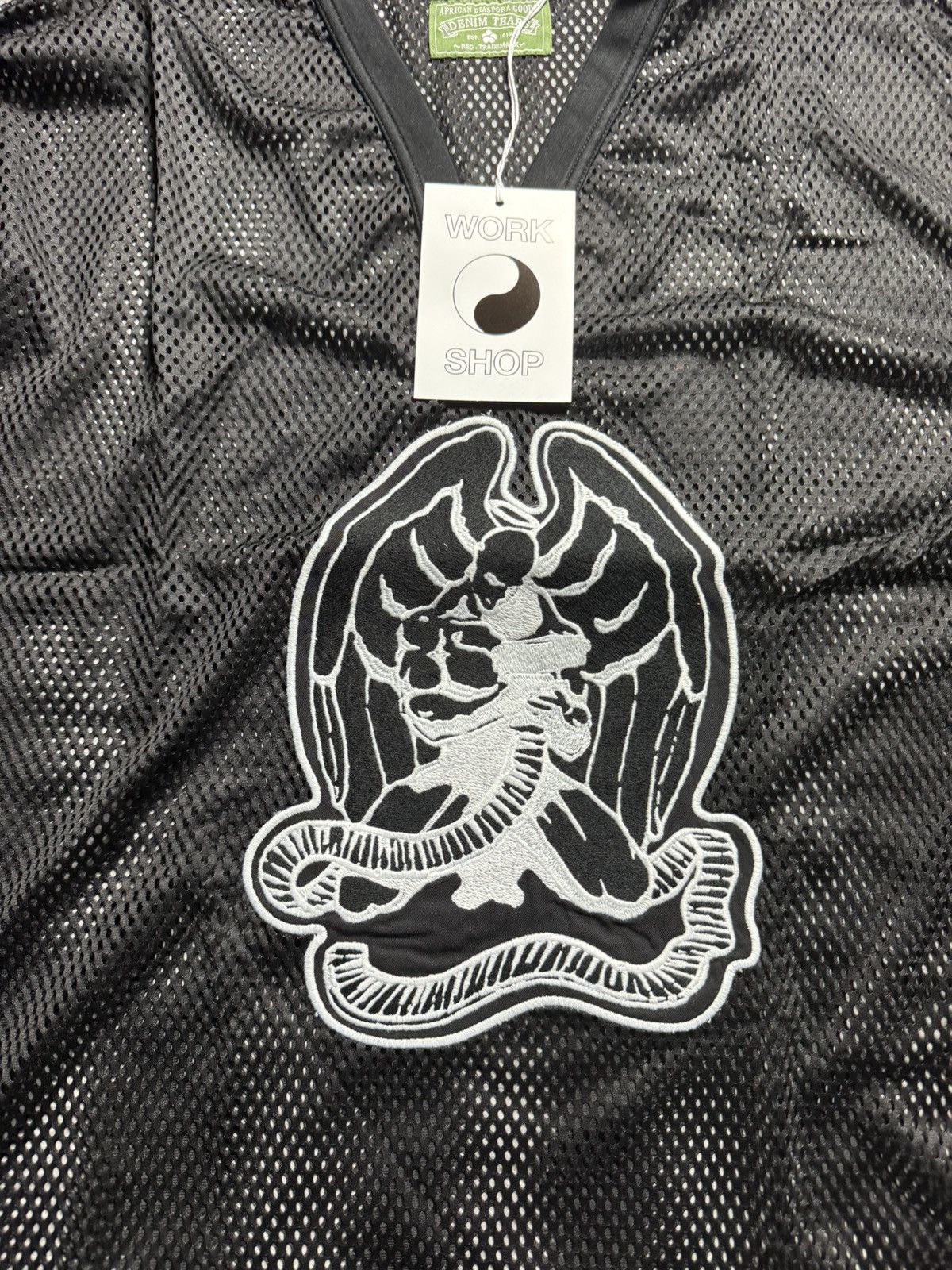 DENIM TEARS × Our Legacy Our Legacy Denim Tears Tupac Mesh Hockey Jersey in Black Size US L / EU 52-54 / 3 - 2 Thumbnail