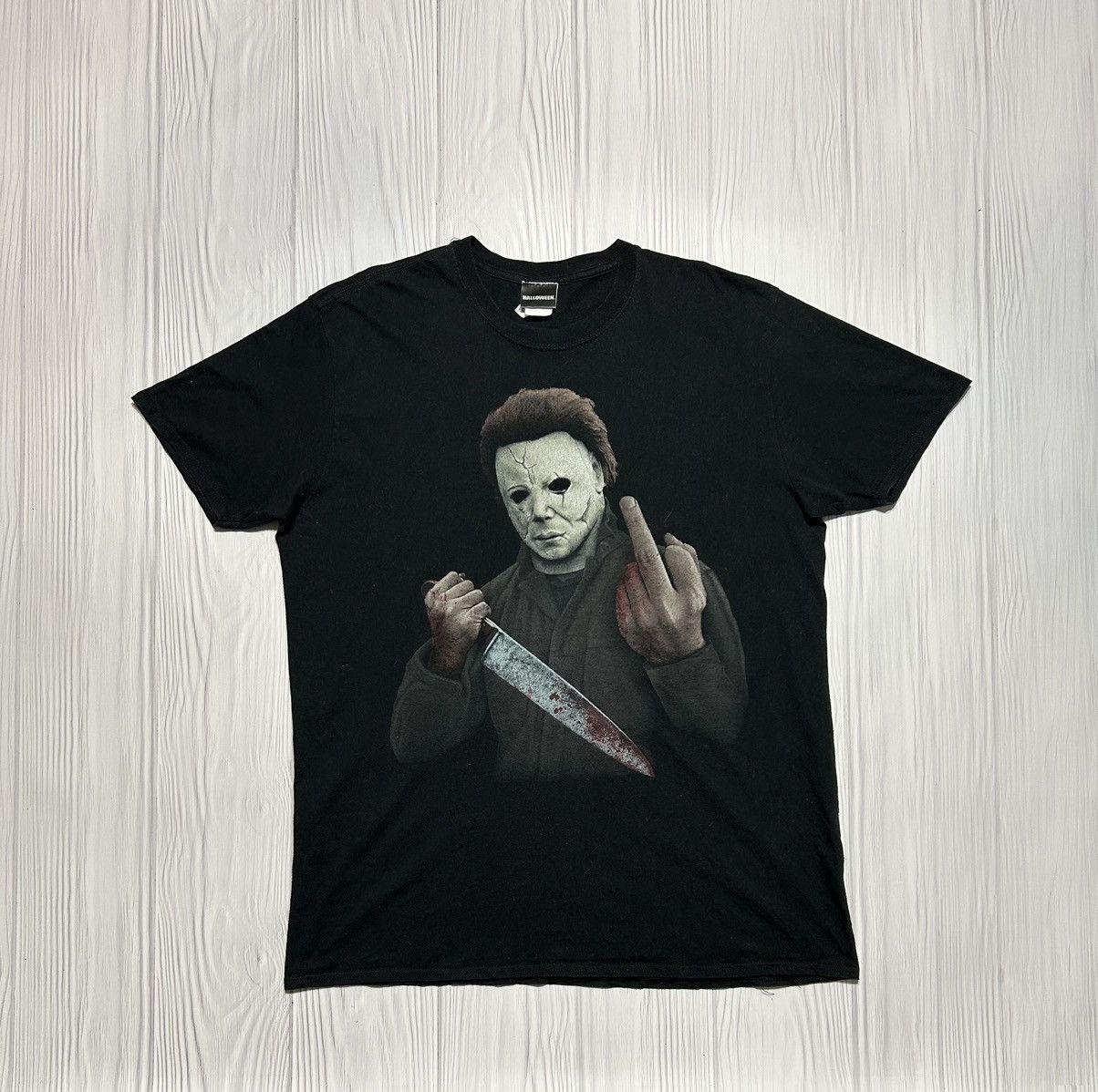 Expert Horror Vintage Y2K Halloween Horror Fuck You Big Print T-Shirt Size US XL / EU 56 / 4 - 1 Thumbnail