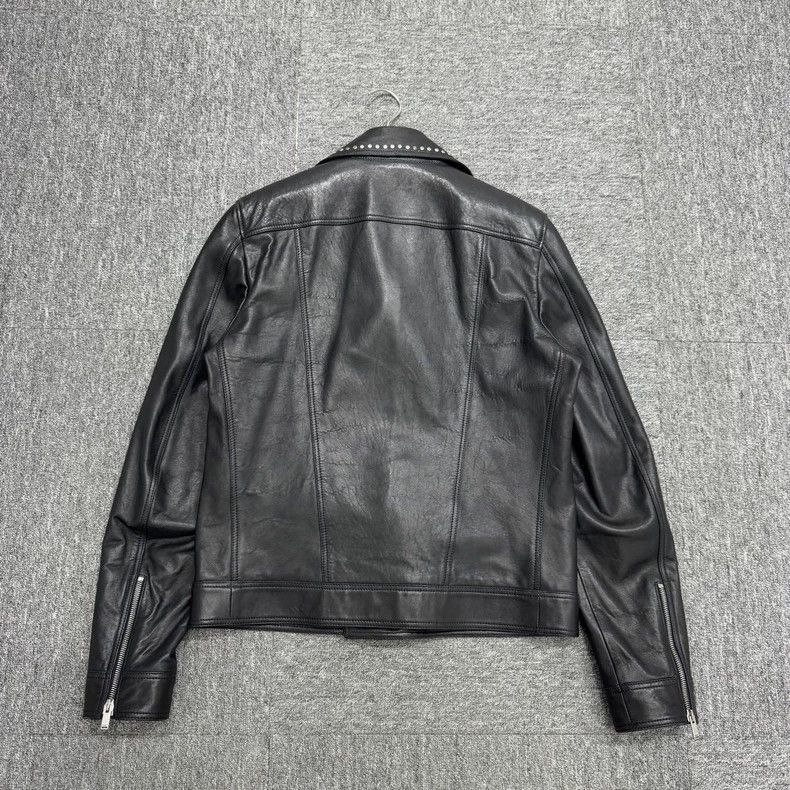 Saint Laurent Paris black leather biker jacket with studs Size US L / EU 52-54 / 3 - 7 Thumbnail