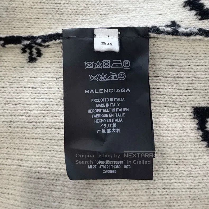 Balenciaga Balenciaga Black All-over Logo Sweater Size XS / US 0-2 / IT 36-38 - 5 Thumbnail