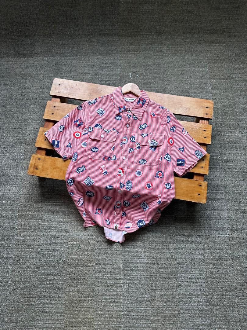 Bape BATHING APE FULL PRINT SHIRT Size US M / EU 48-50 / 2 - 1 Thumbnail