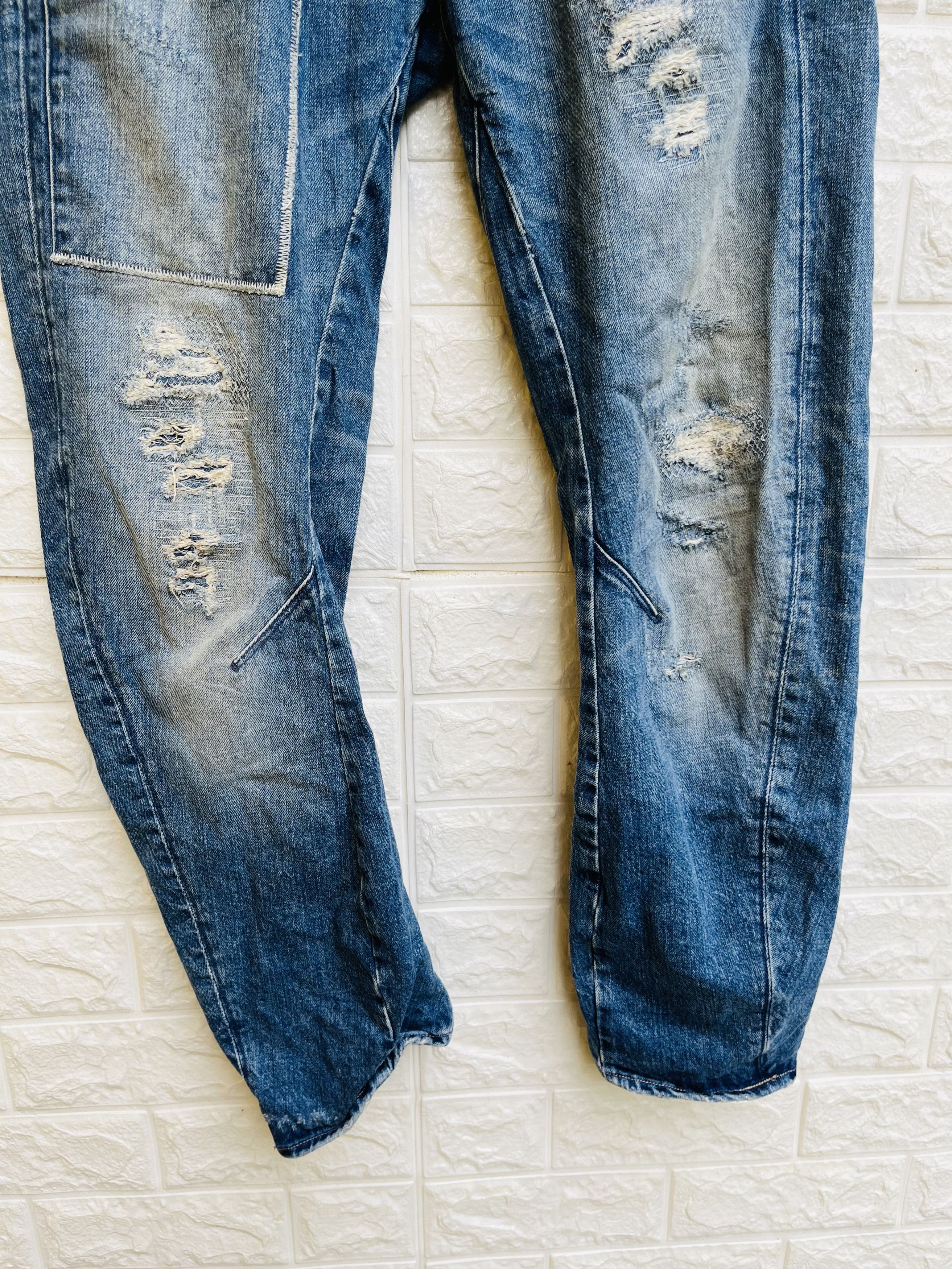 G-Star × Japanese Brand Vintage G-Star Raw Distressed Japan Designer Fashion Style Size US 32 / EU 48 - 4 Thumbnail