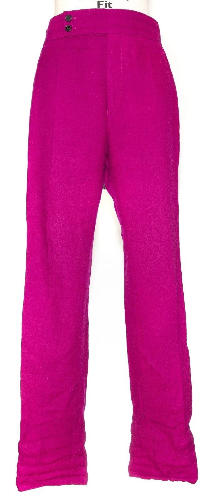 Haider Ackermann HAIDER ACKERMANN Raspberry Wool Flat Front Trousers Size 46S - 1 Thumbnail