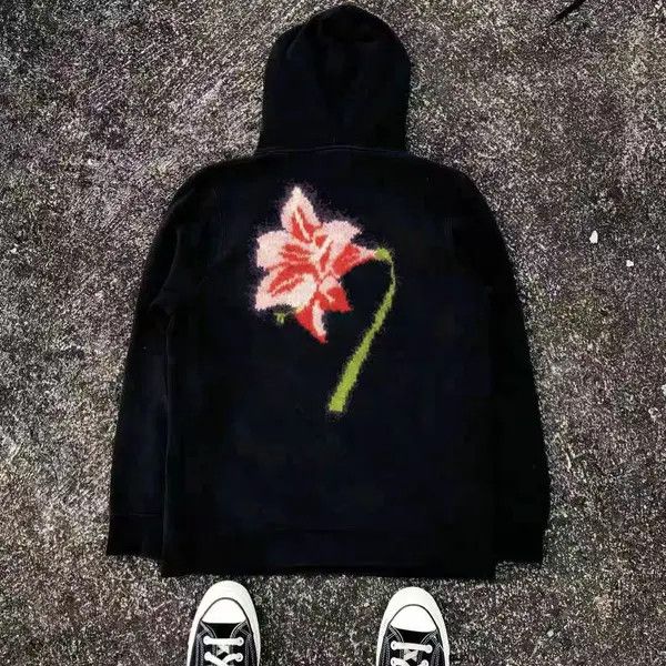 Japanese Brand Street Vintage Hip Hop Floral Print L Hooded Sweatshirt Size US M / EU 48-50 / 2 - 7 Thumbnail
