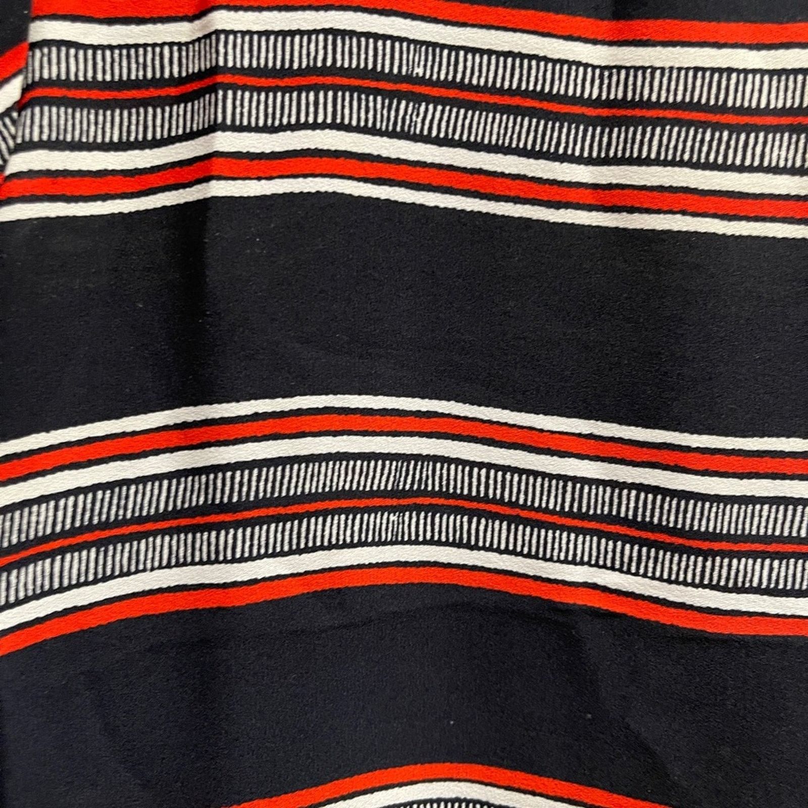 Ann Taylor ANN TAYLOR Navy/Red/White Stripe Sleeveless Sheer Blouse Size S / US 4 / IT 40 - 4 Thumbnail