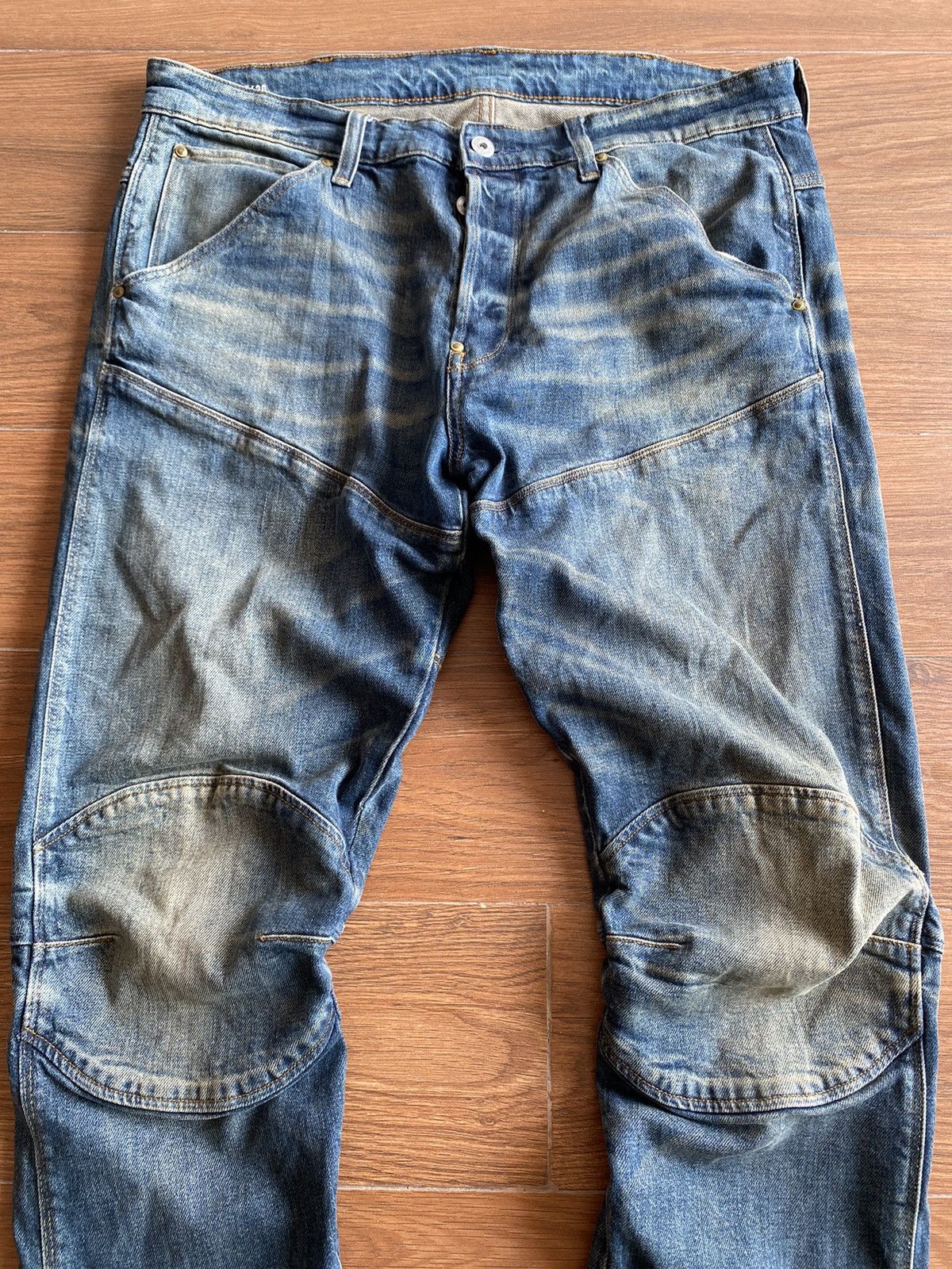 Issey Miyake Vintage issey miyake G Star Original Raw Bikers Denim pants Size US 36 / EU 52 - 2 Thumbnail