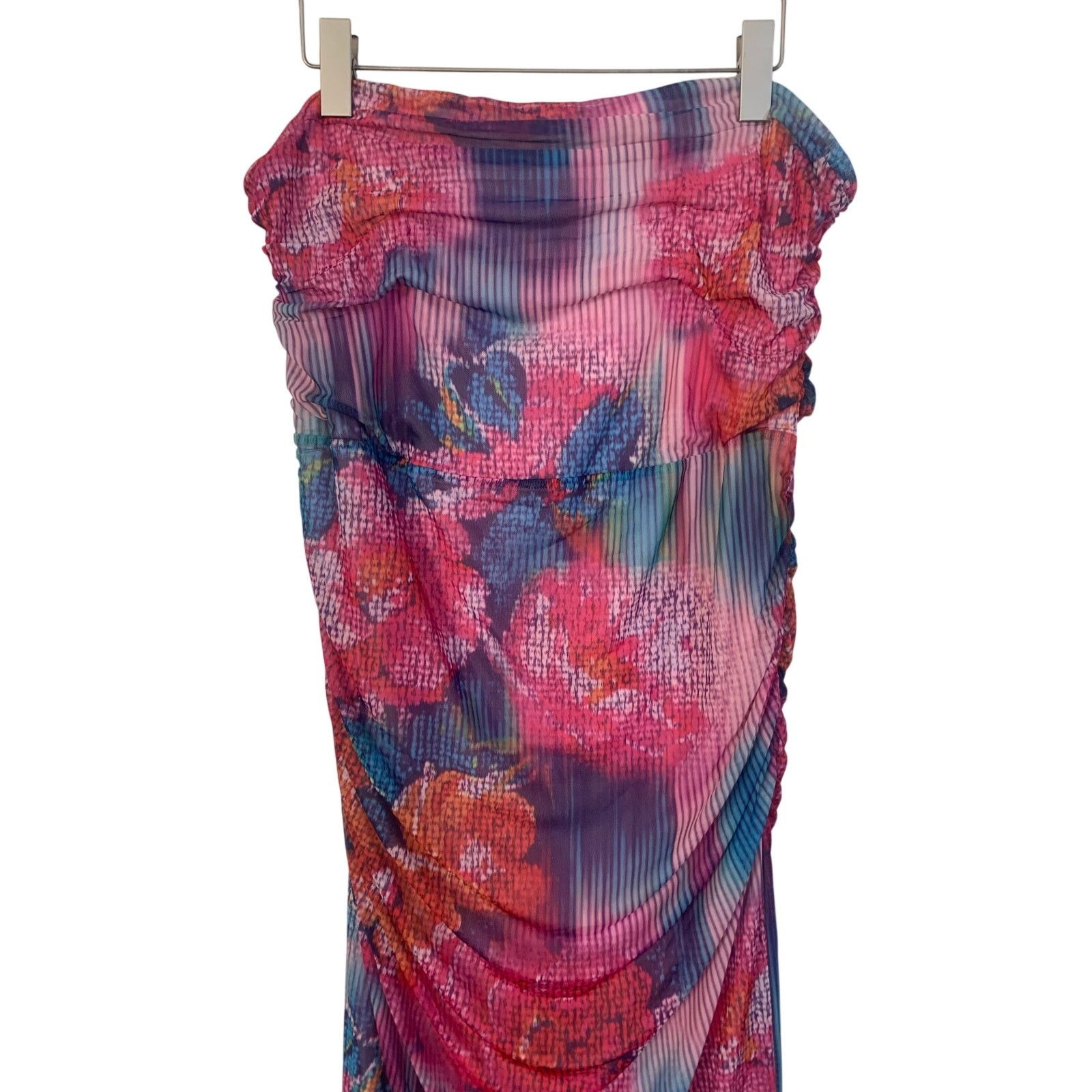 Anthropologie NWT Anthropologie Soleil Slim Strapless Ruched Mesh Dress Size XL / US 12-14 / IT 48-50 - 4 Thumbnail
