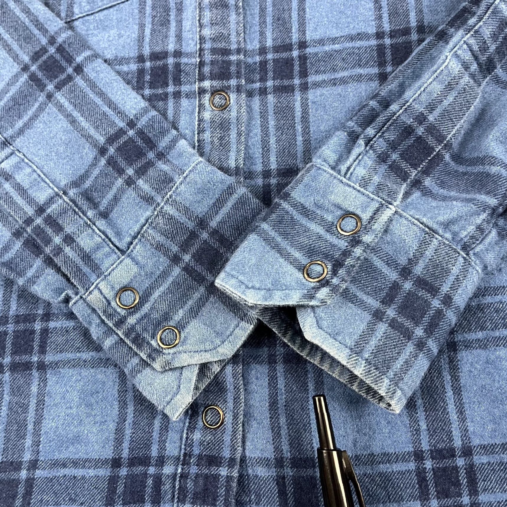 Rag & Bone RAG & BONE Shirt Womens Small Blue Plaid Flannel Snap Up Front Long Sleeve Top Size S / US 4 / IT 40 - 6 Thumbnail