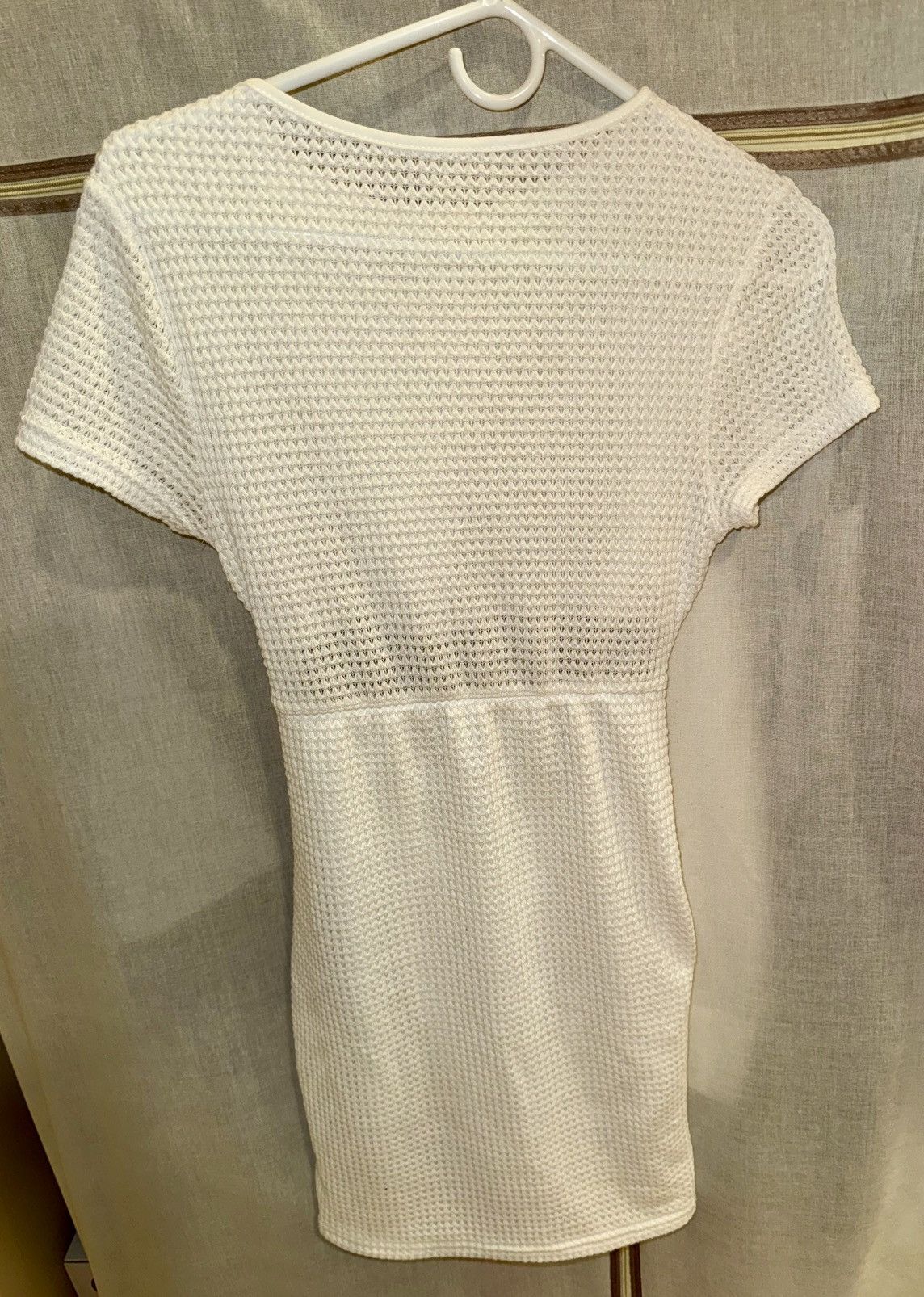 Fashion Nova Fashion Nova White Ruched Wrap-Front Mini Skirt Size S / US 4 / IT 40 - 5 Thumbnail