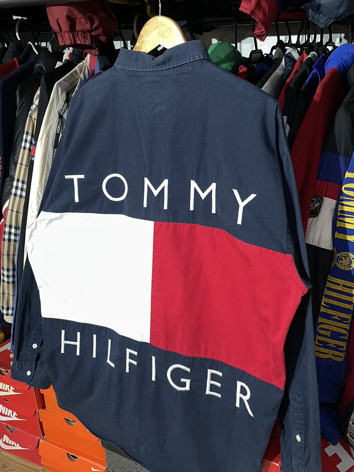 Tommy Hilfiger × Vintage Polo T-shirt Tommy Hilfiger Big Flag 90’s Vintage Size US XL / EU 56 / 4 - 2 Thumbnail