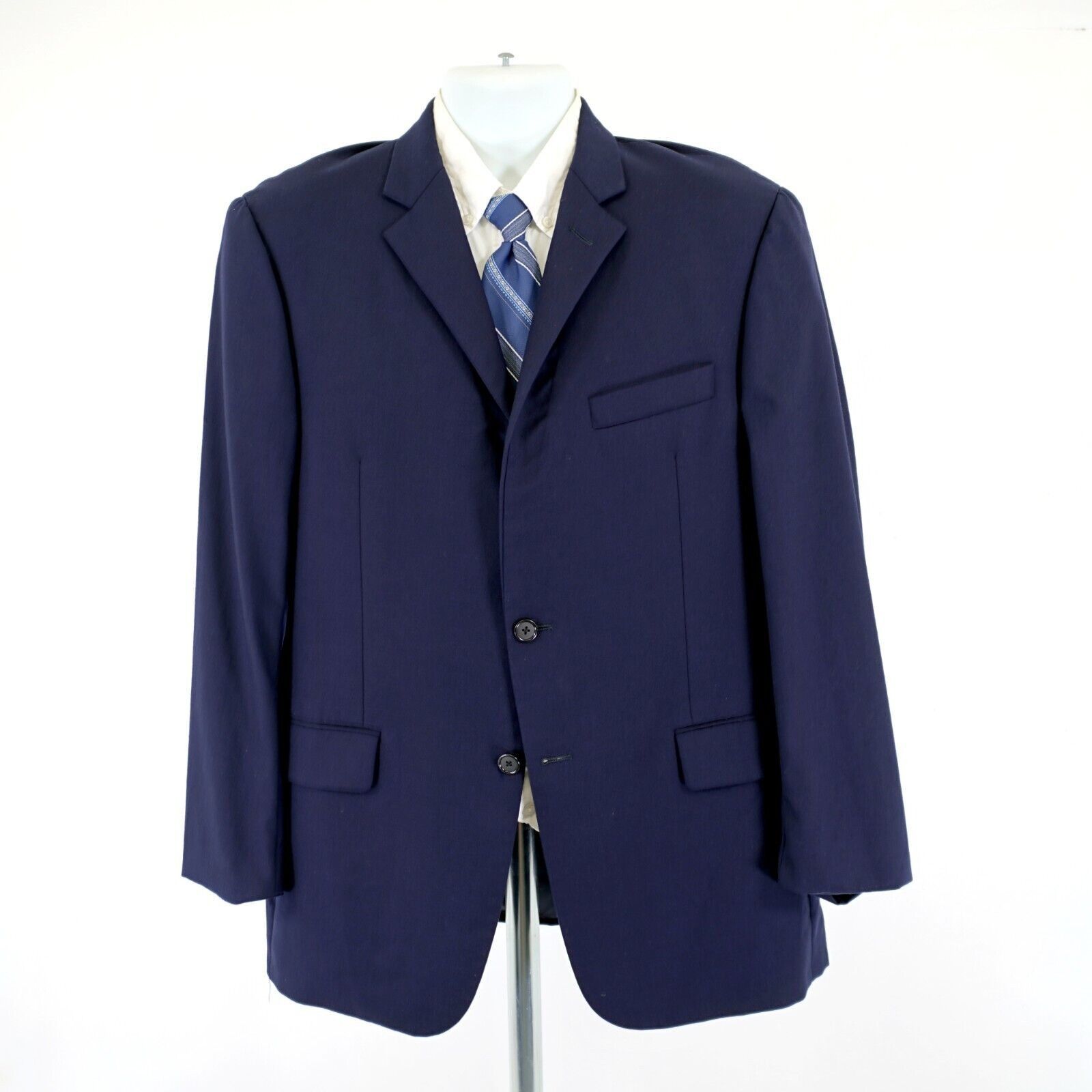 Hickey Freeman Hickey Freeman Worsted Wool Cashmere Blue 42R Milburn Blazer Size 42R - 4 Thumbnail