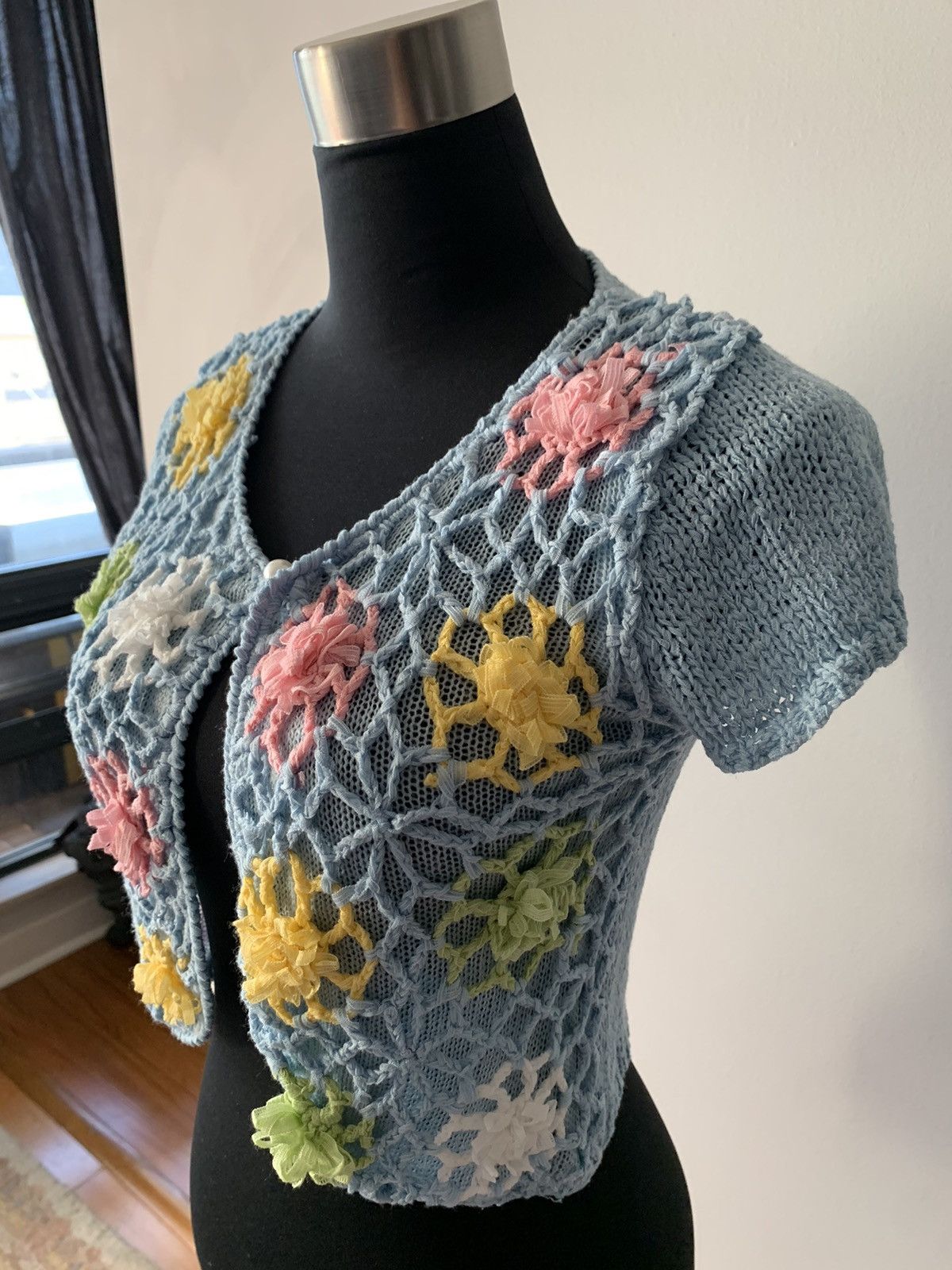 Vintage Vintage 90s y2k Hand Stitched Crochet Top Size S / US 4 / IT 40 - 17 Thumbnail