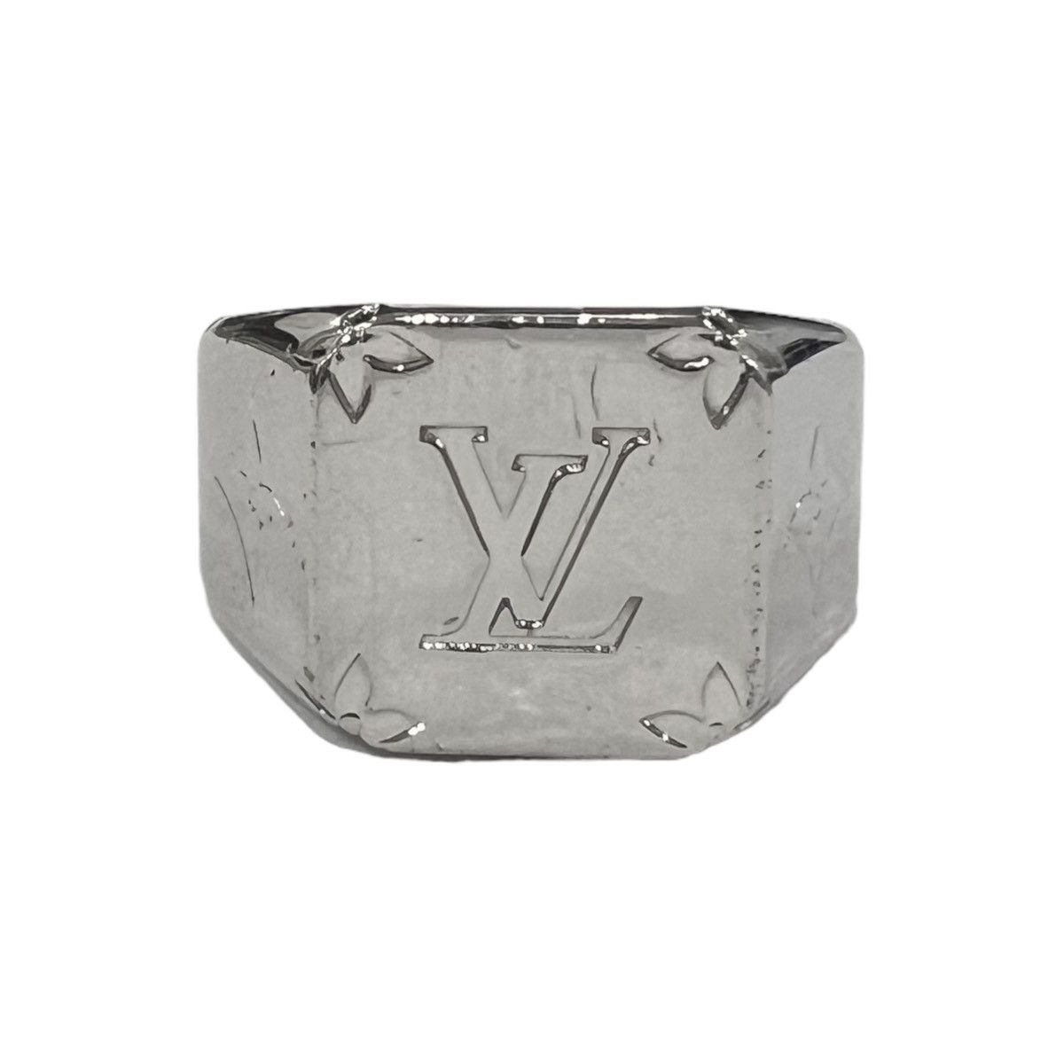 image of Louis Vuitton Silver Signet Ring, Men's