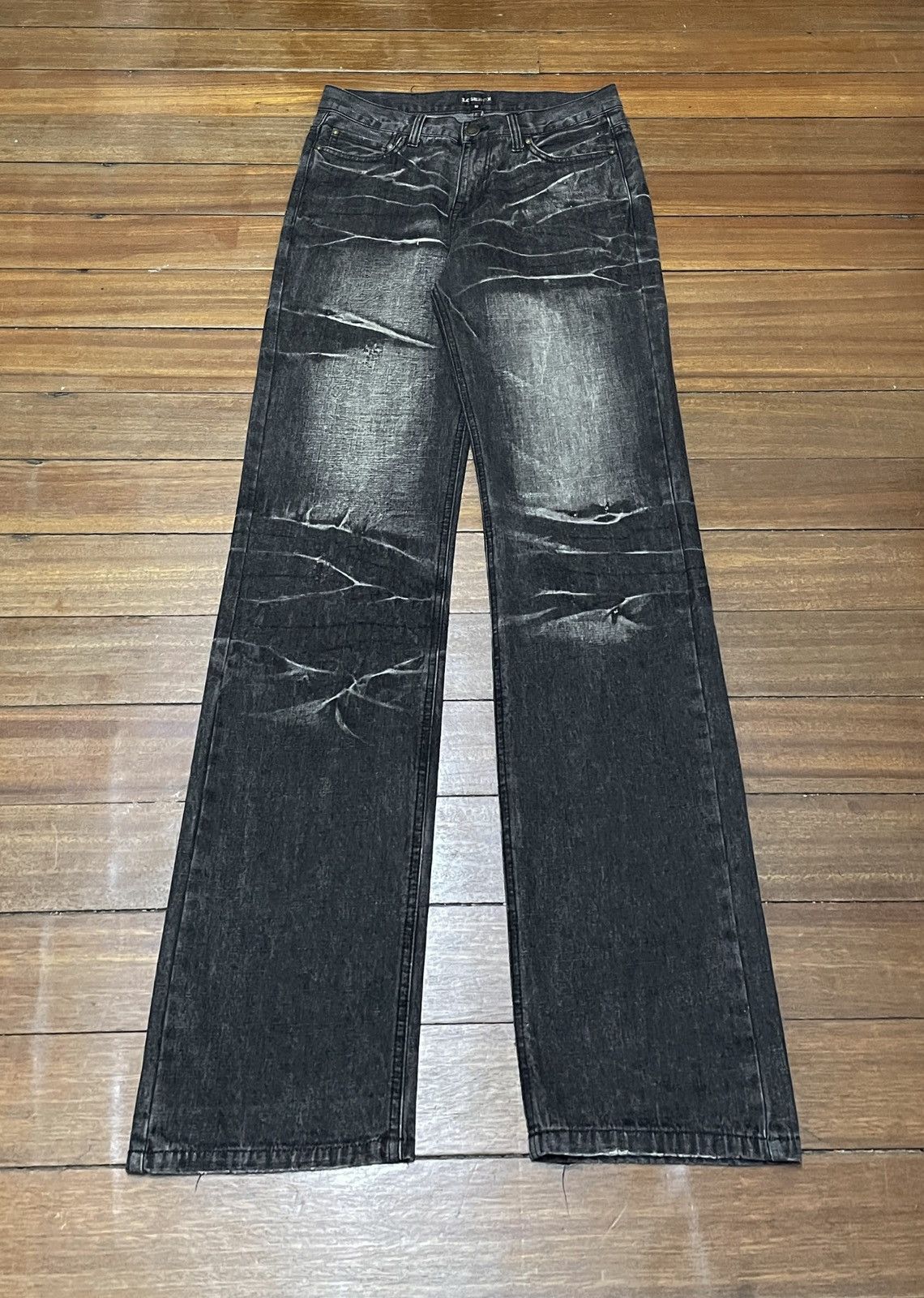 Rare Design Vintage Japanese Brand LowBox Jeans 1990s