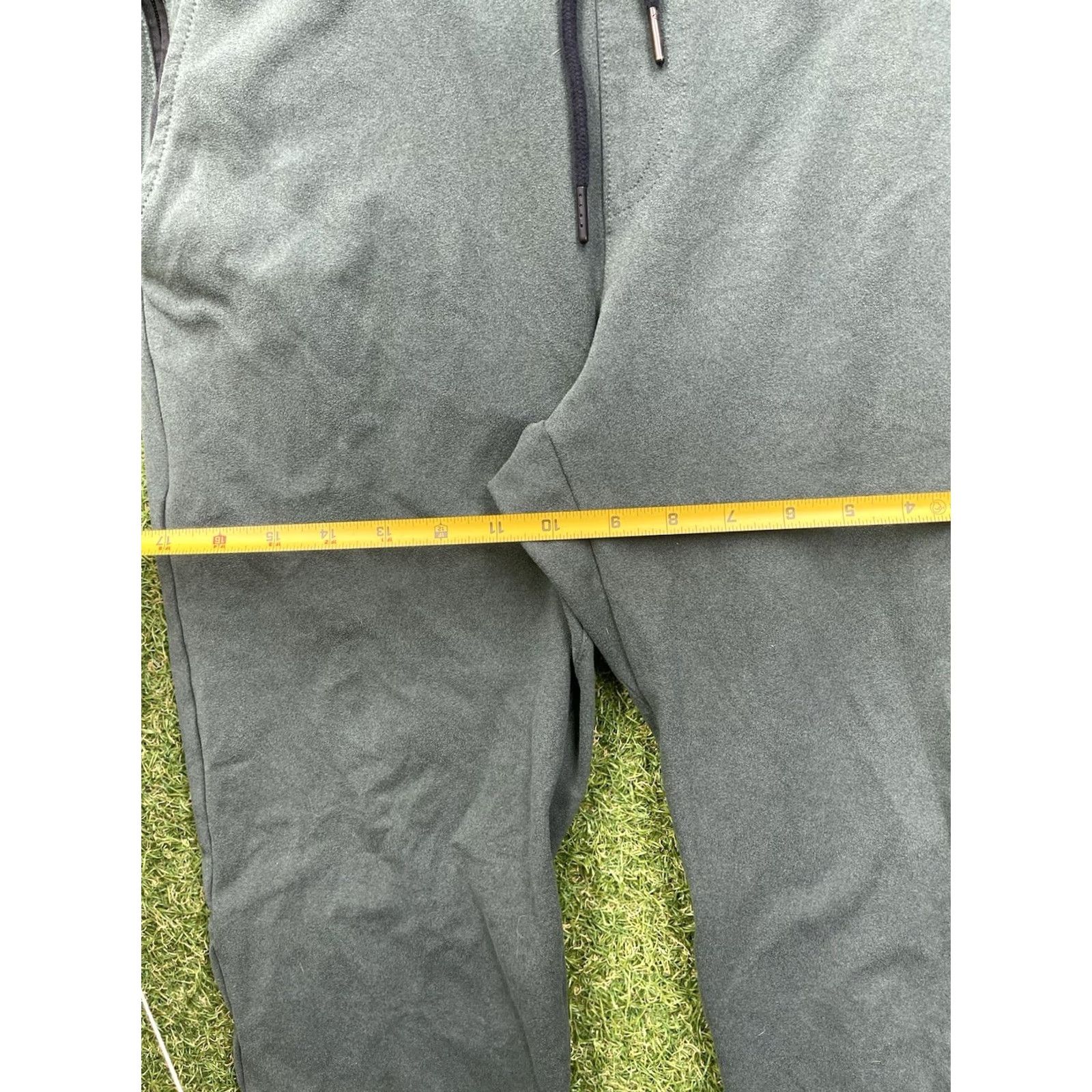 Vintage 01.Algo Performance Joggers Mens Medium Moisture Wicking Stretch Gym Sweatpants Green Polyester Blend Solid Pattern Size US 32 / EU 48 - 3 Thumbnail