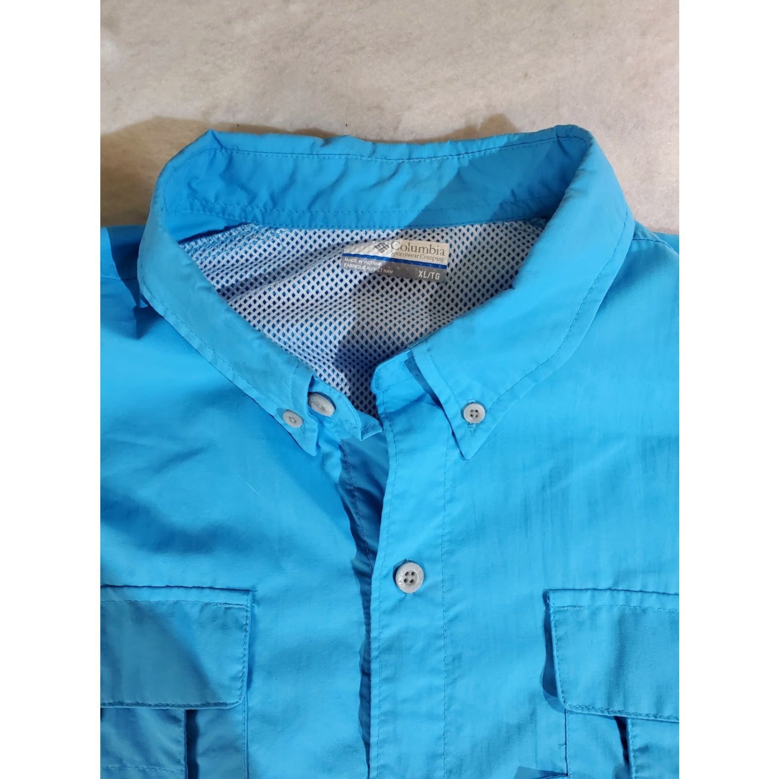 Vintage Columbia PFG Omni-Shade Fishing Shirt Mens XL Blue Button-Up Long Sleeve Size US XL / EU 56 / 4 - 3 Thumbnail