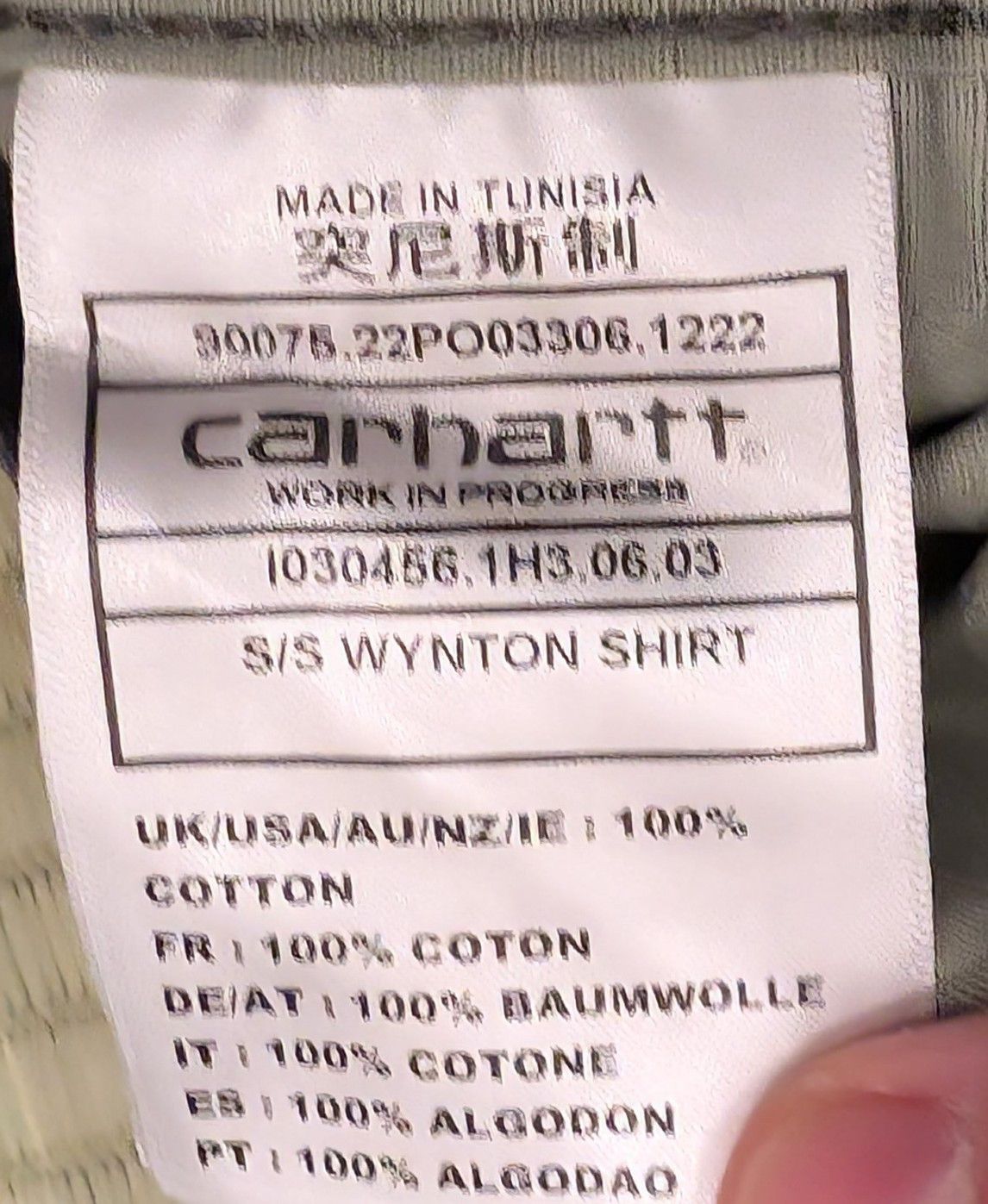 Carhartt Wip NWT Carhartt WIP S/S Wynton Shirt Jura Yucca Size US L / EU 52-54 / 3 - 5 Thumbnail