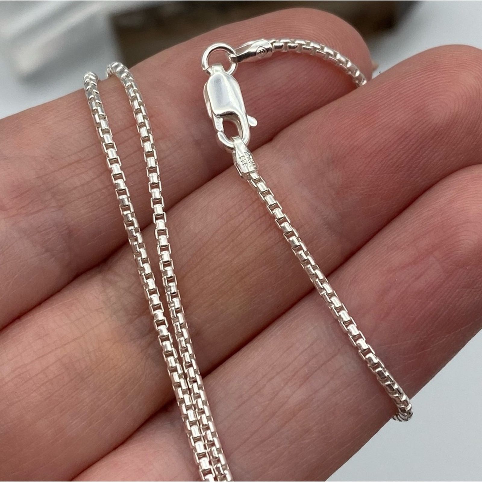 The Unbranded Brand Sterling Silver Round Box Chain 16” Size ONE SIZE - 4 Thumbnail