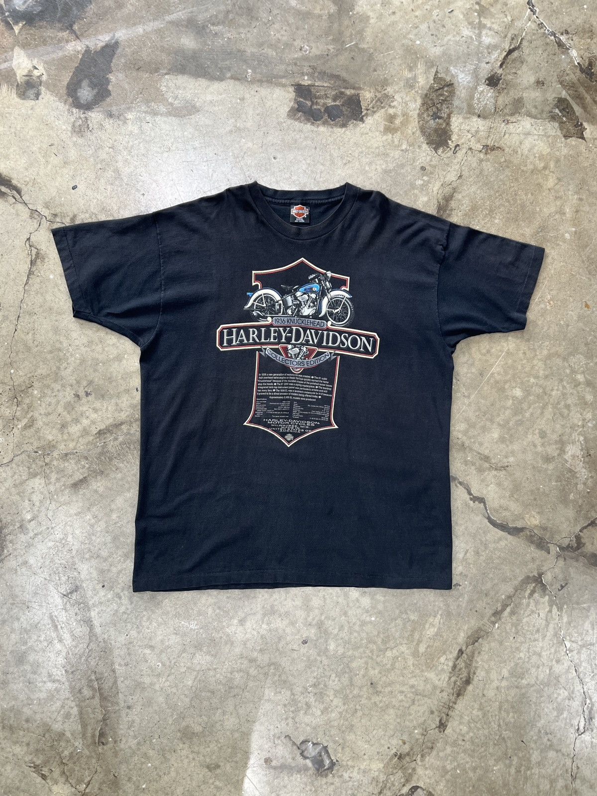 Harley Davidson Vintage Harley Davidson 90s Motorcycle Black Hills Tee XXXL Size US XXL / EU 58 / 5 - 6 Thumbnail