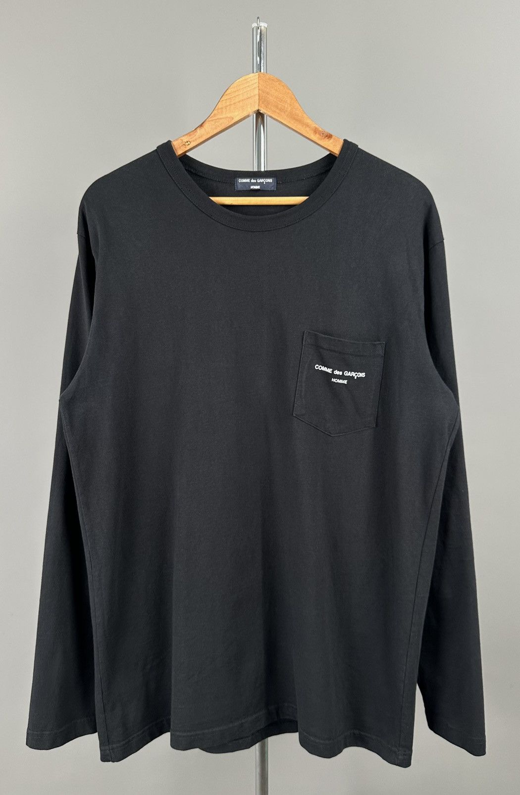 Comme des Garcons Homme Split Logo Long Sleeve Shirt | Grailed
