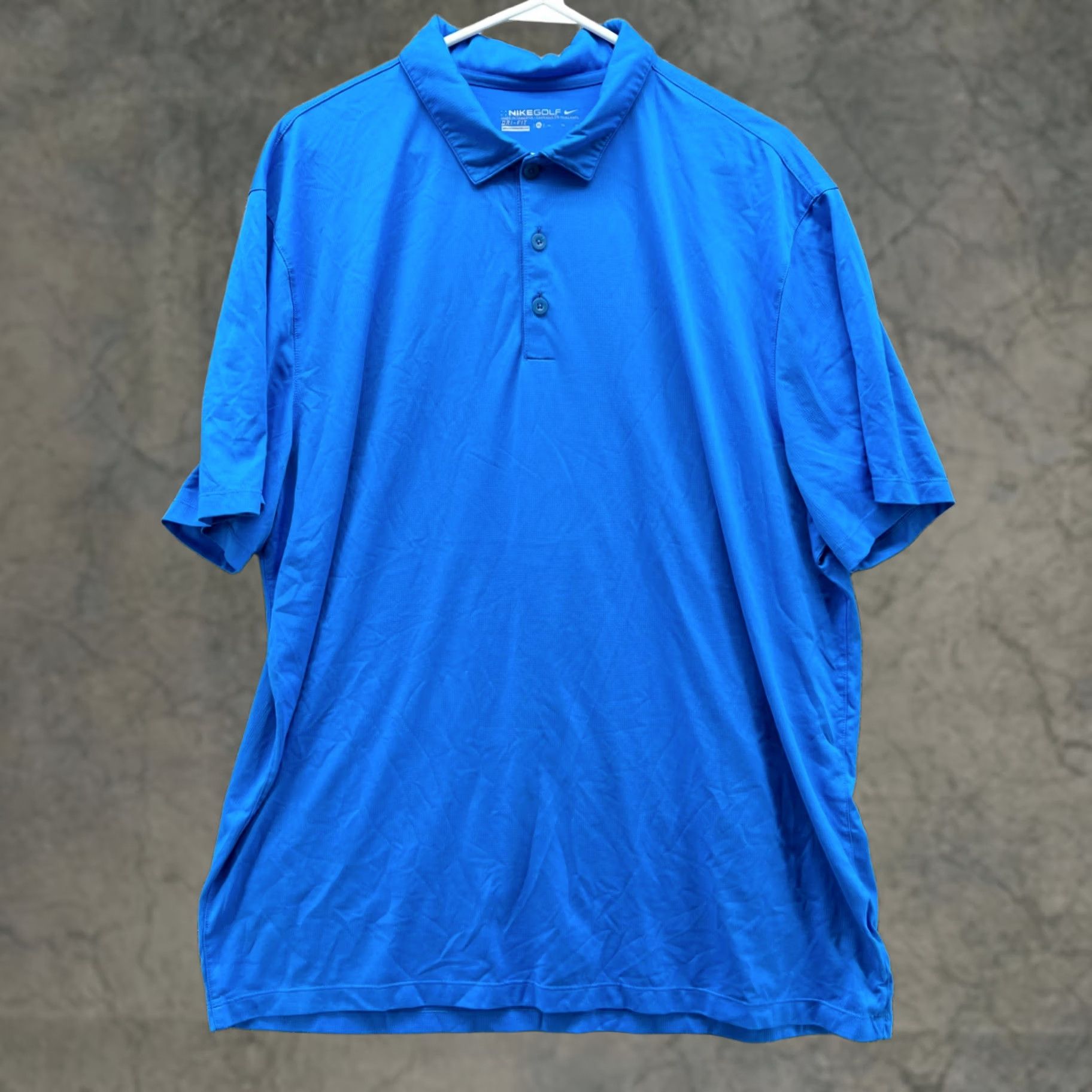 Nike Nike Polo Shirt Mens XL Blue Dri-Fit Golf Nike Golf Jersey Polo Short Sleeve Button Collared Size US XL / EU 56 / 4 - 1 Thumbnail