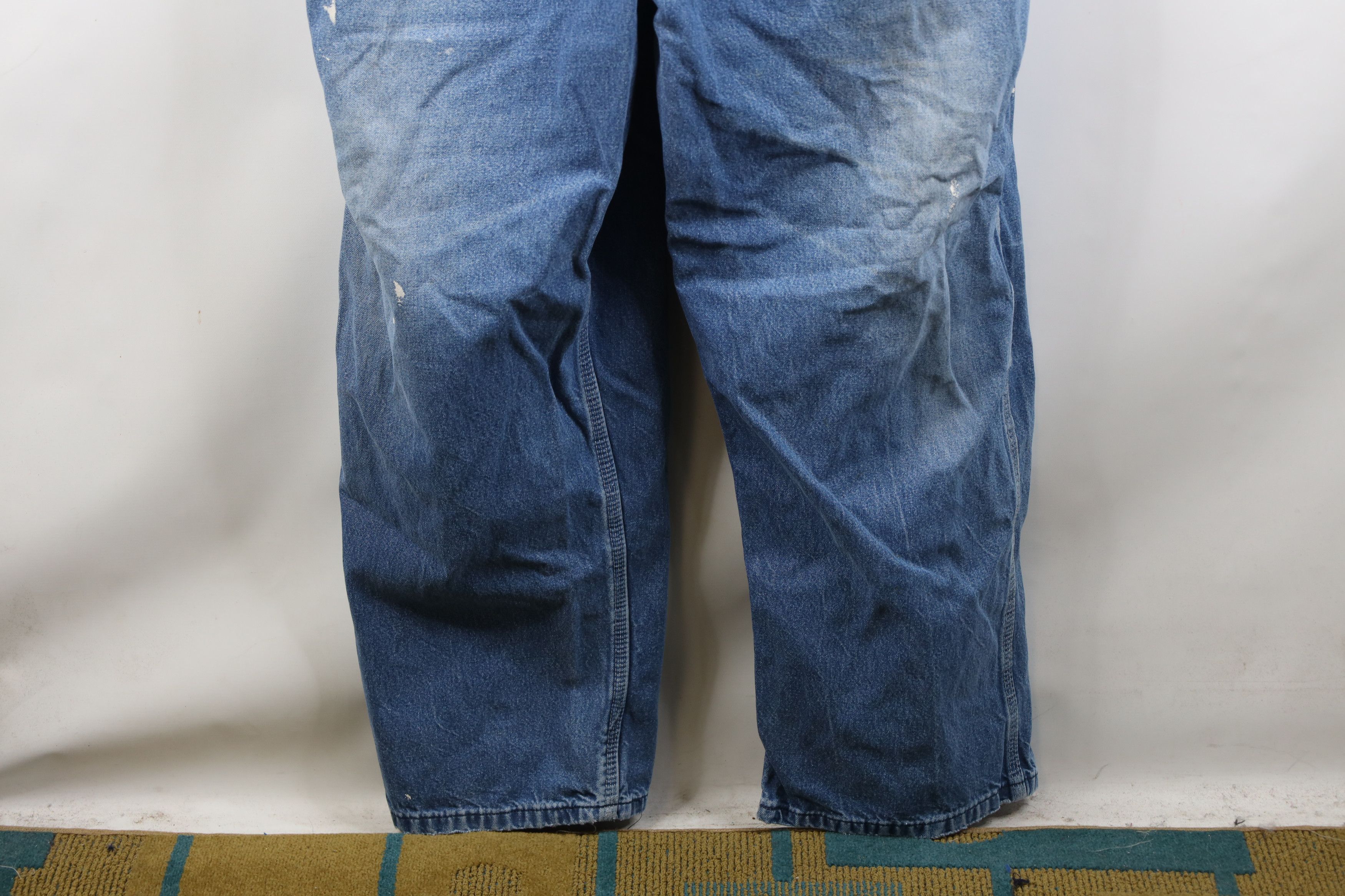 Vintage Vintage 90s Streetwear Thrashed Wide Leg Denim Overalls Size US 40 / EU 56 - 3 Thumbnail