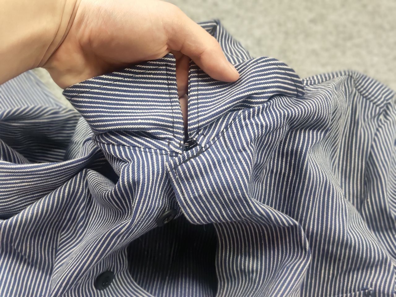 Vintage Vintage 60's French sanforized work striped Chore Jacket Size US L / EU 52-54 / 3 - 17 Thumbnail