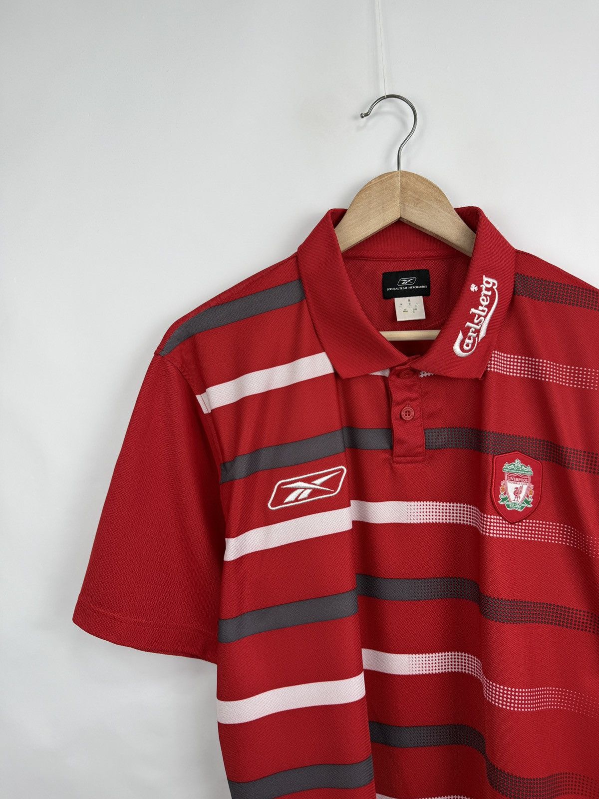 Reebok 🏴󠁧󠁢󠁥󠁮󠁧󠁿 2003 Liverpool Reebok Carlsberg Polo T-Shirt Soccer Jersey Size US M / EU 48-50 / 2 - 2 Thumbnail