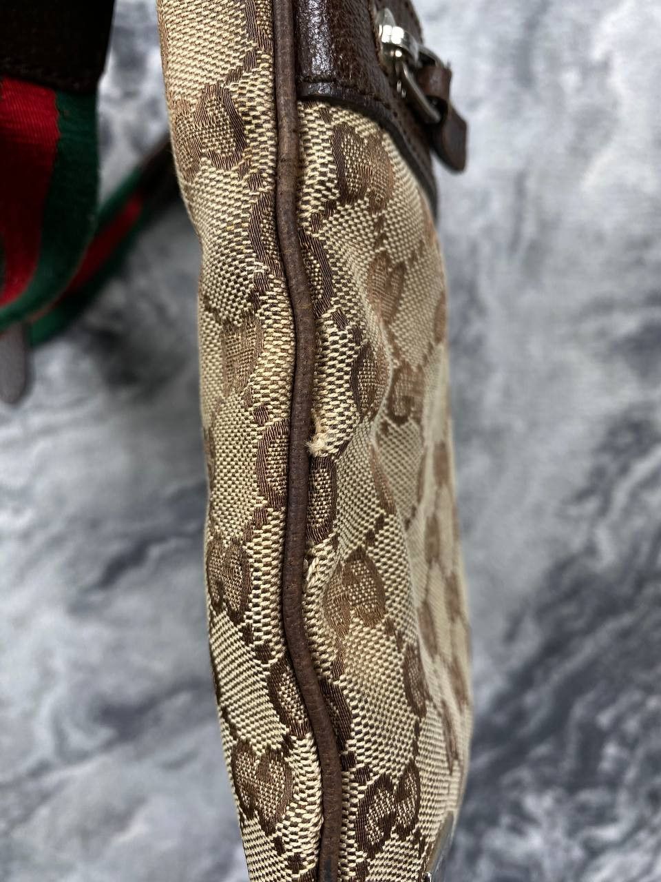 Gucci Gucci Monogram Fabric Shoulder Bag GG Men Beige Size ONE SIZE - 18 Thumbnail