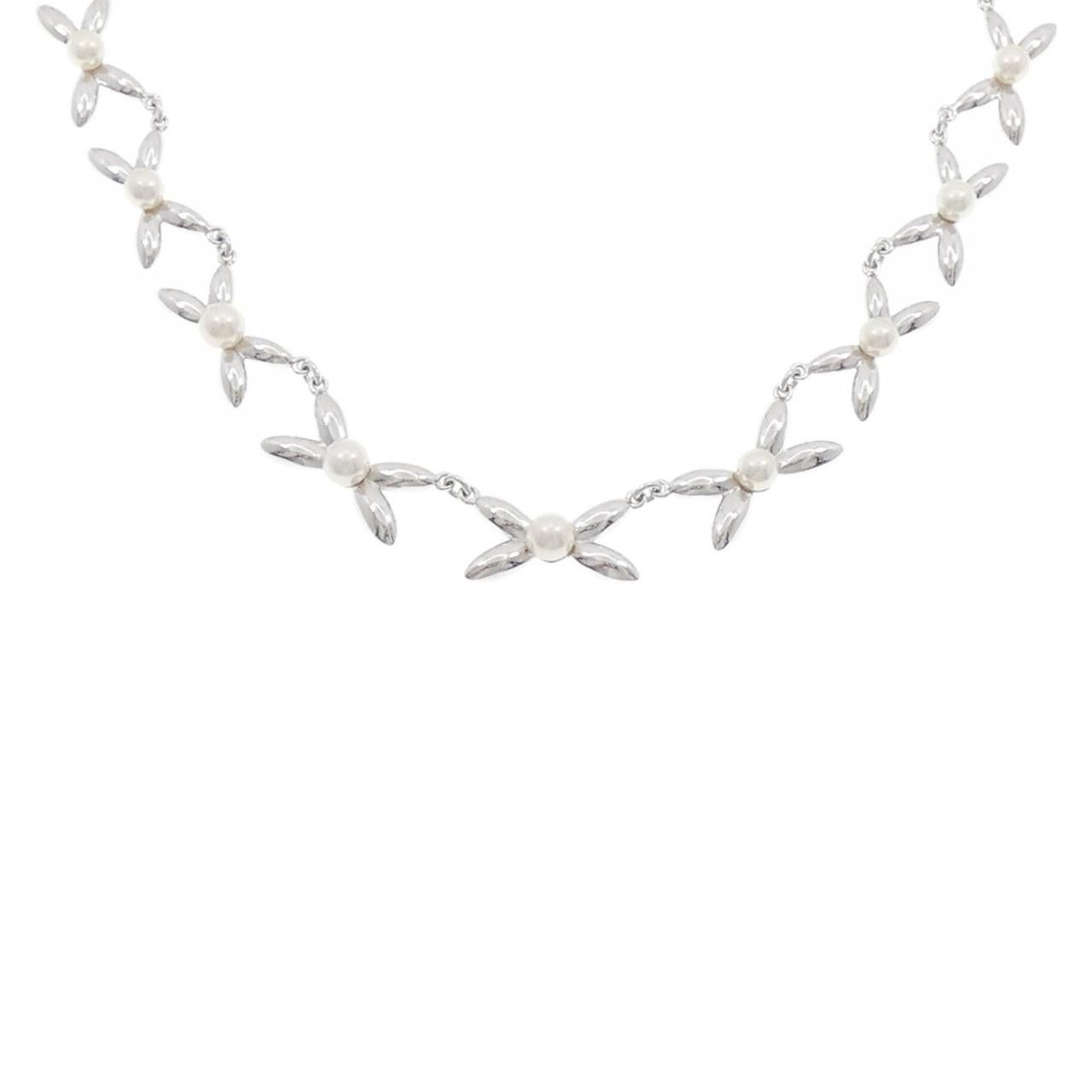 Mikimoto Mikimoto Mikimoto Akoya Pearl Au750 White Gold Necklace Precious Metal Necklace DUTY FREE for USA Size ONE SIZE - 1 Thumbnail