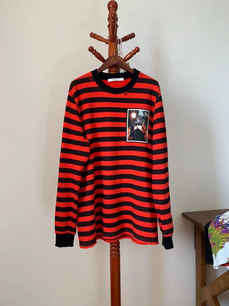 Givenchy Givenchy GVC Destroyed Stripe Hoodie with Skull Element Pri Size US XS / EU 42 / 0 - 1 Thumbnail