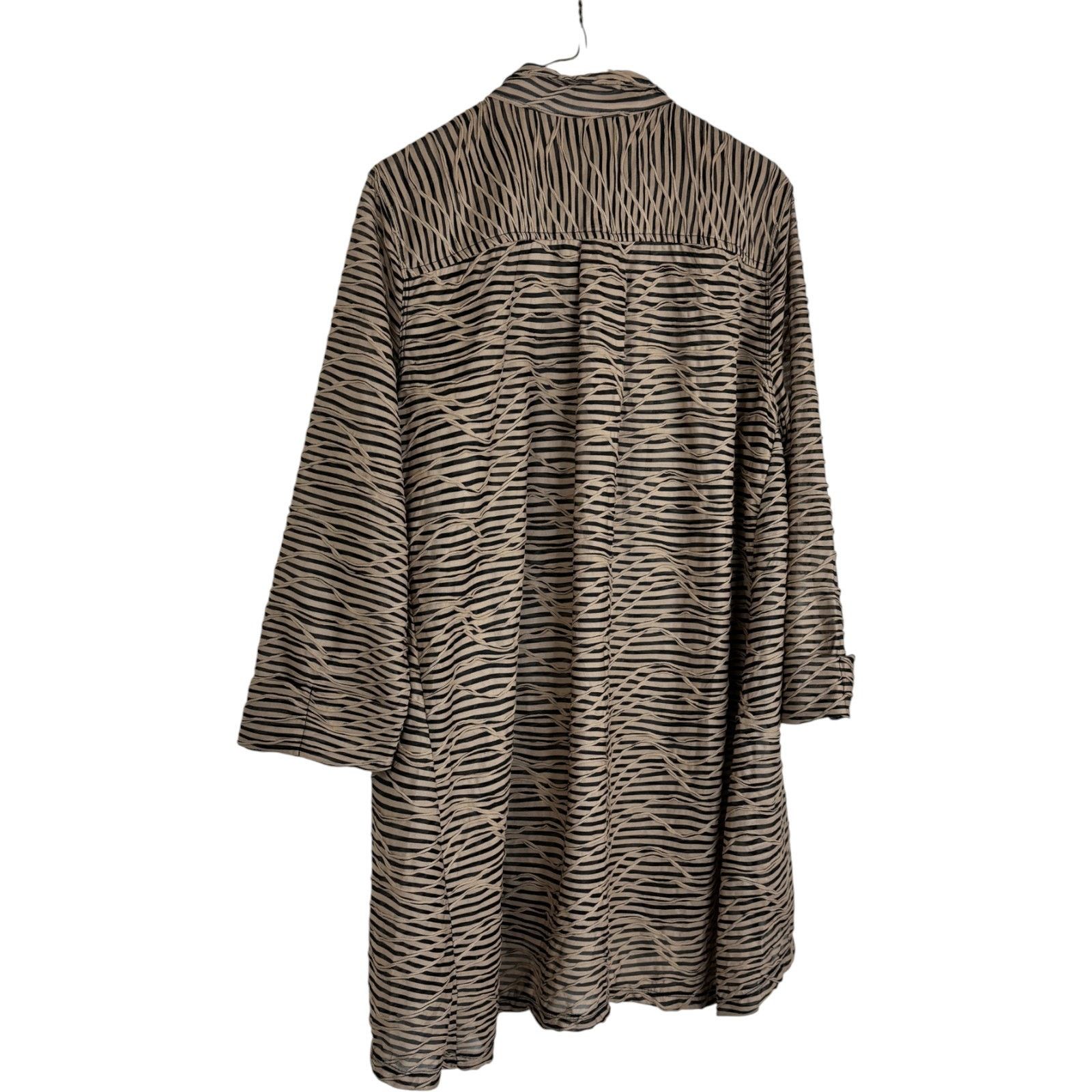 Other Vincente Shawl Shrug XL Brown Black Striped Textured Size XL / US 12-14 / IT 48-50 - 8 Thumbnail