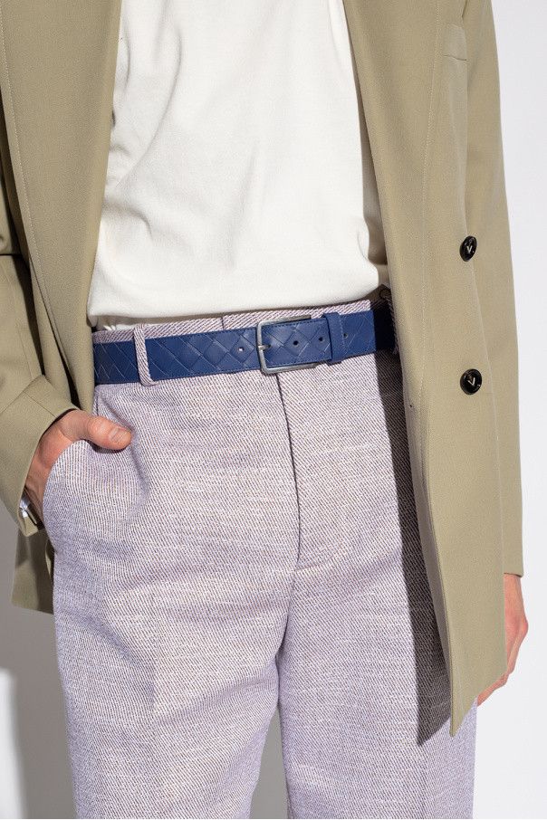 Bottega Veneta o1bcso1str0824 Size : 80 / Intrecciato Belt in Blue Size 30 - 2 Thumbnail
