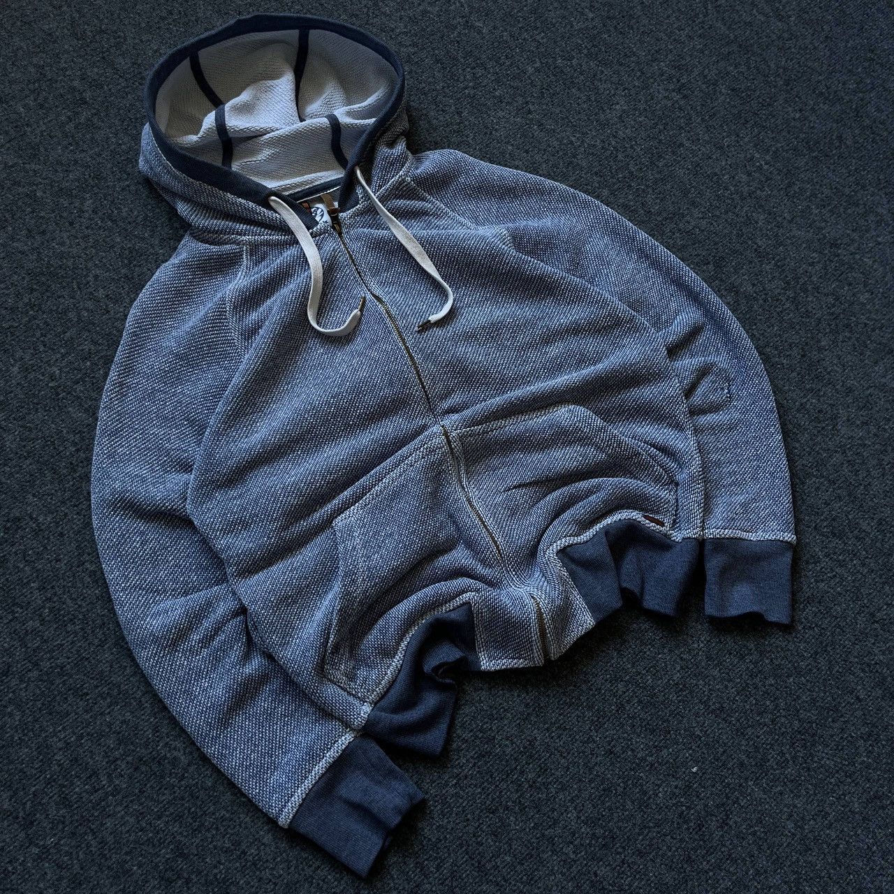 Urban Pipeline VTG Knit Zip Hoodie Piping Hot Size M Dark Blue Y2K 00s USA Size US M / EU 48-50 / 2 - 2 Thumbnail