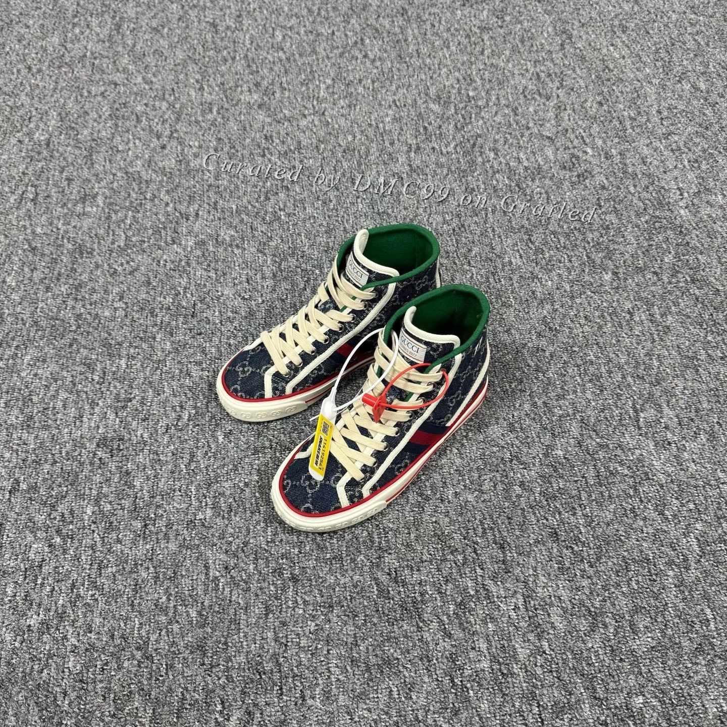 Gucci Gucci Denim GG Monogram High-Top Sneakers Size US 4 / IT 34 - 1 Thumbnail