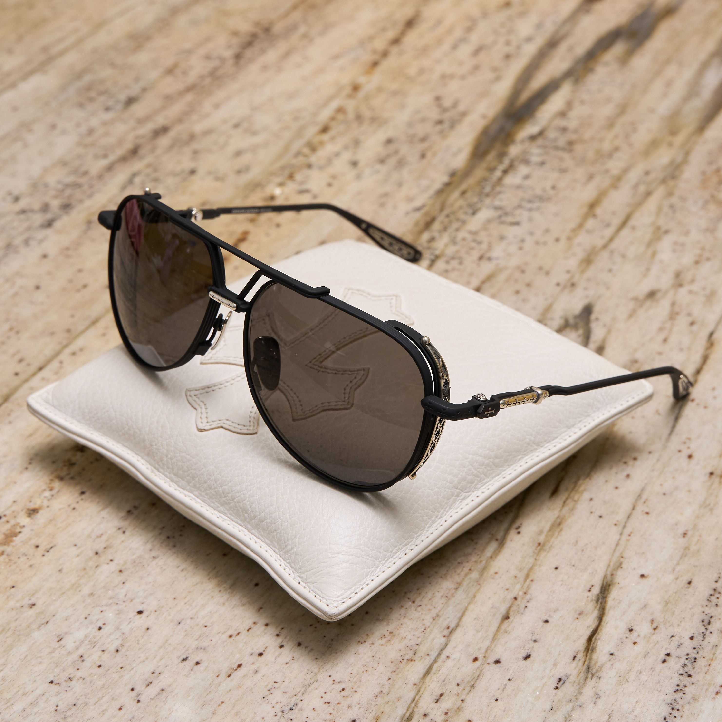 Chrome Hearts CHROME HEARTS BOXEDEN MATTE BLACK/SHINY SILVER Size ONE SIZE - 1 Thumbnail