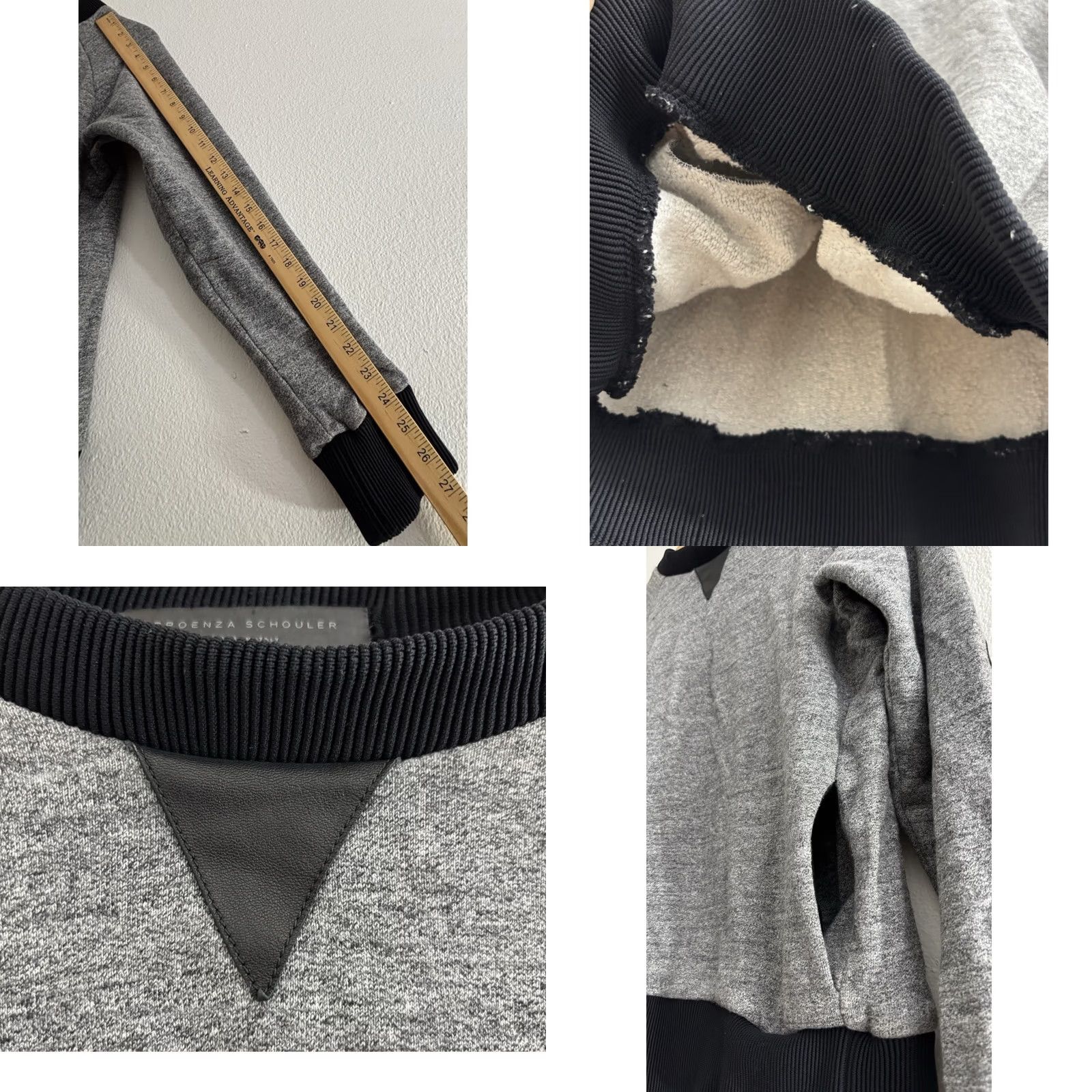 Proenza Schouler PROENZA SCHOULER Sweater Gray Solid Knit Women Size S Made in Italy Cotton Size S / US 4 / IT 40 - 8 Thumbnail