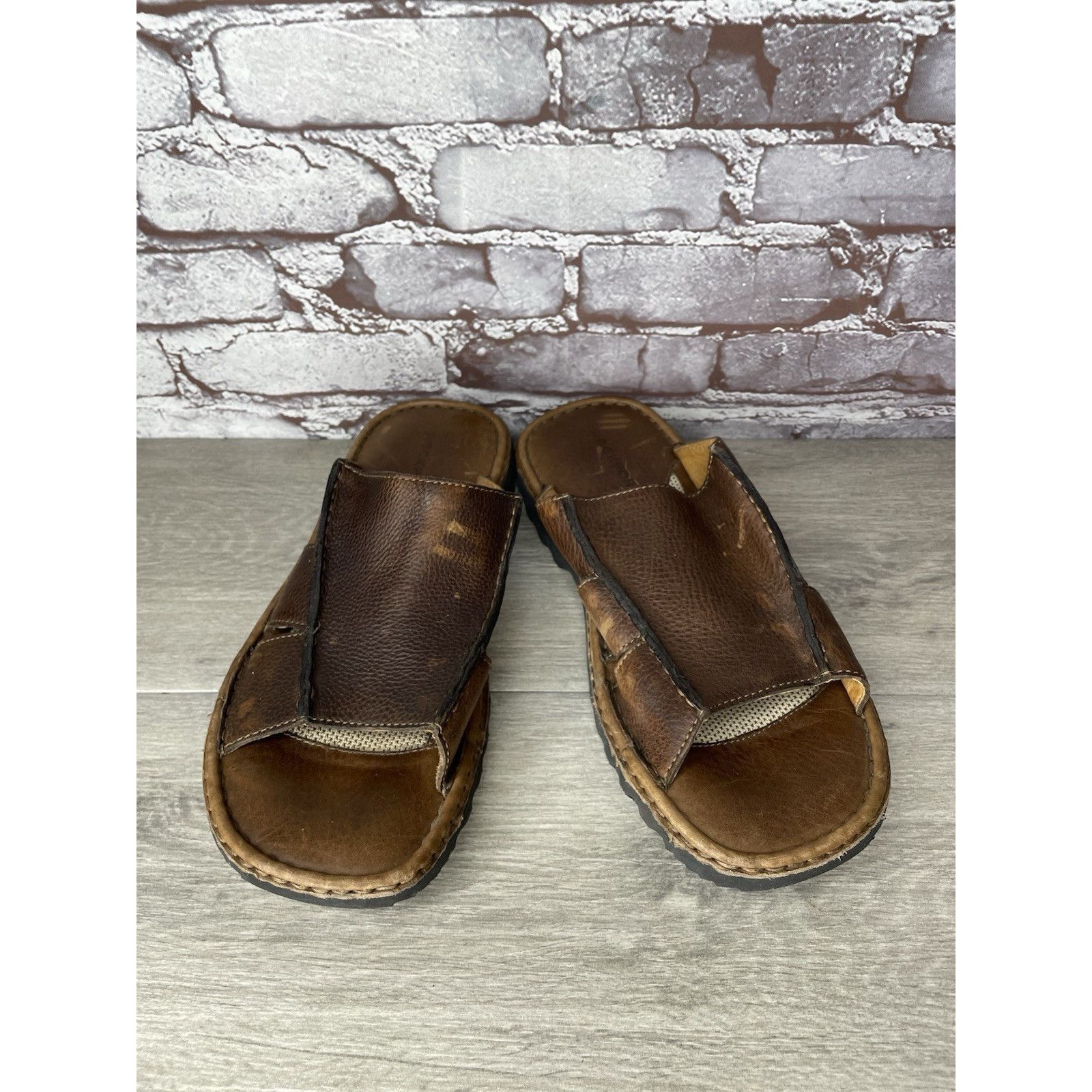 Rockport Rockport Brown Leather Cushion Open Toe Casual Slides Sandal Size US 11 / EU 44 - 14 Thumbnail