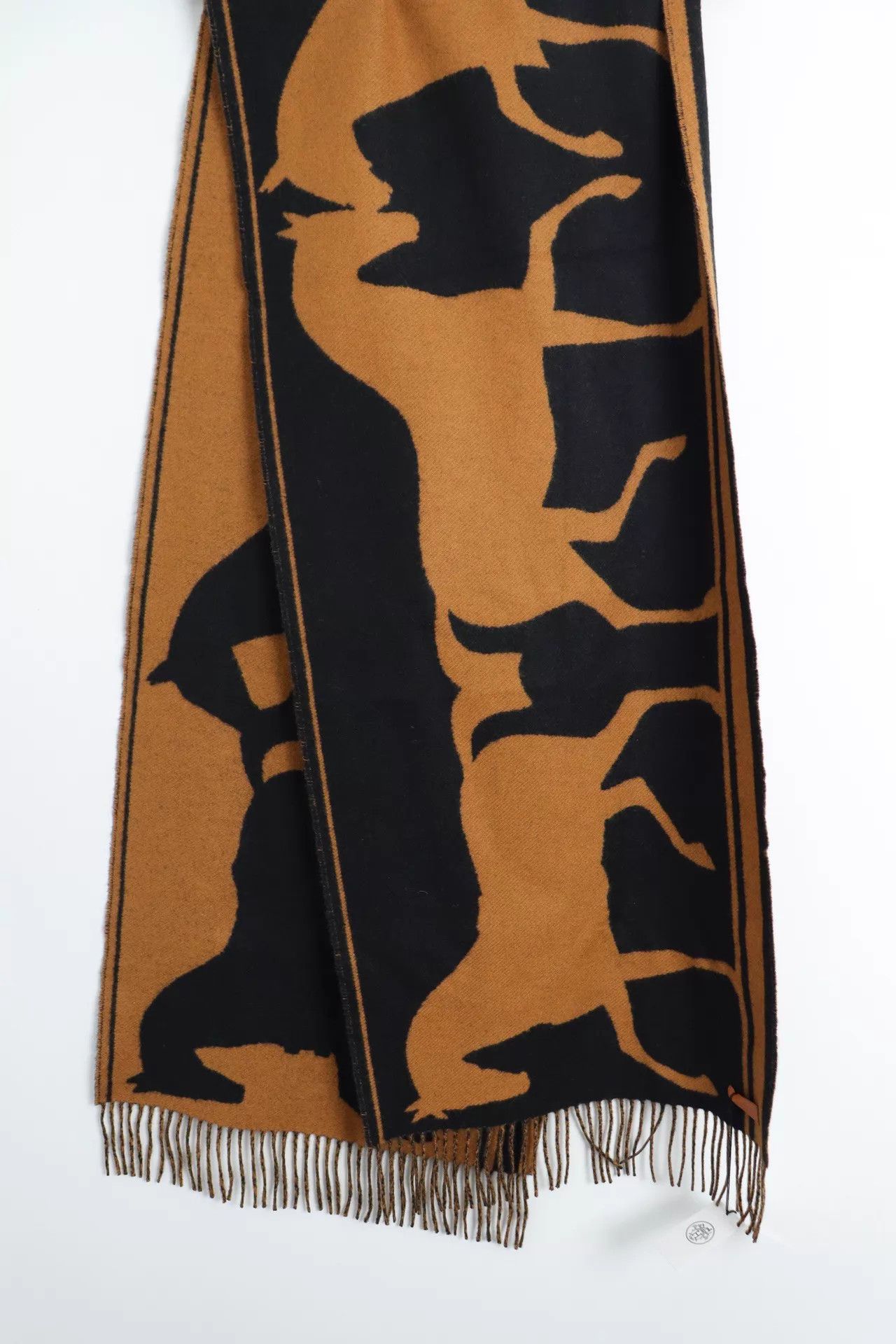 Hermes Hermès Galloping Horse Cashmere Scarf 195x40 Size ONE SIZE - 3 Thumbnail