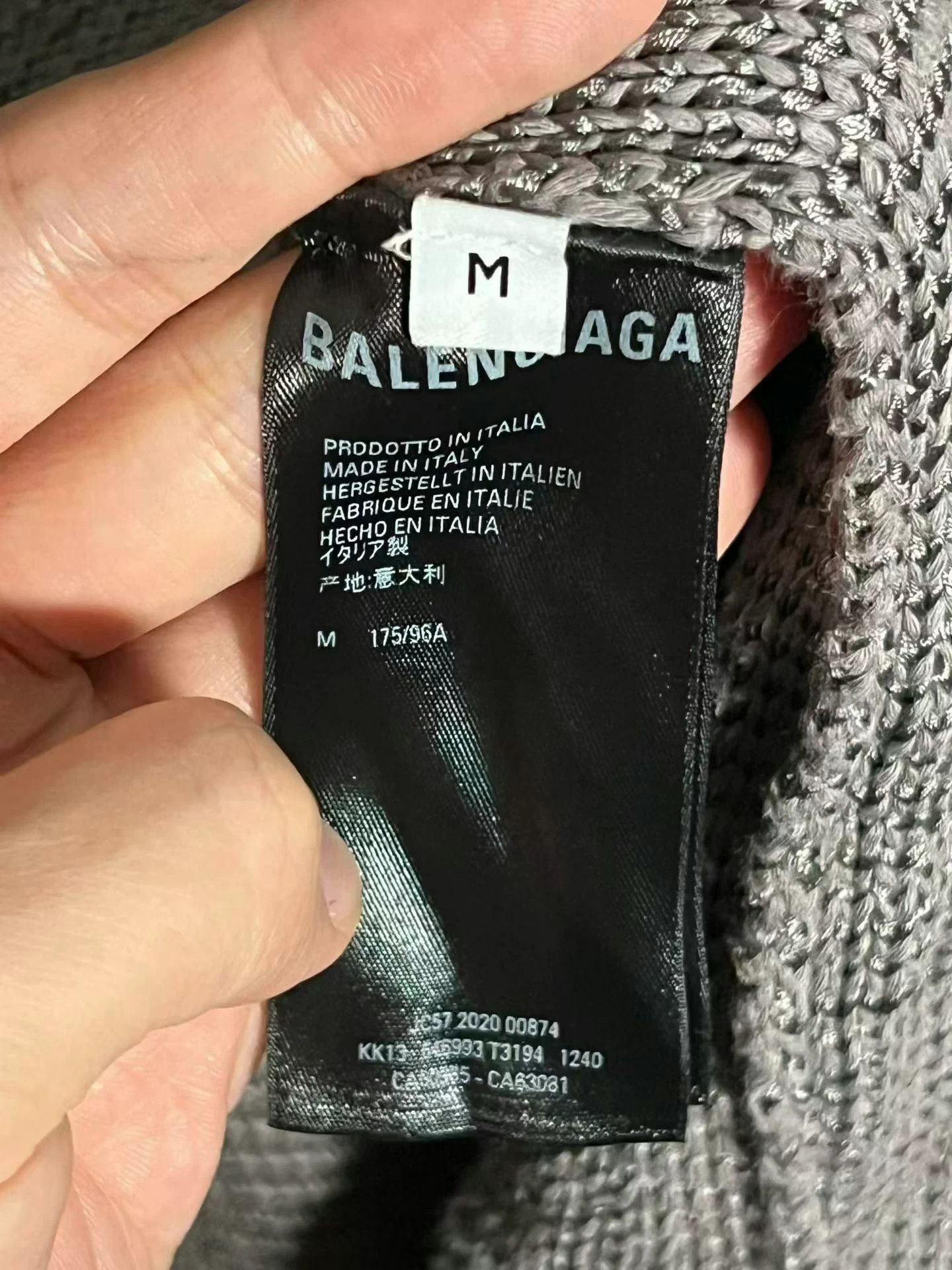 Balenciaga Balenciaga new grey jacquard knit logo sweater Size M / US 6-8 / IT 42-44 - 4 Thumbnail