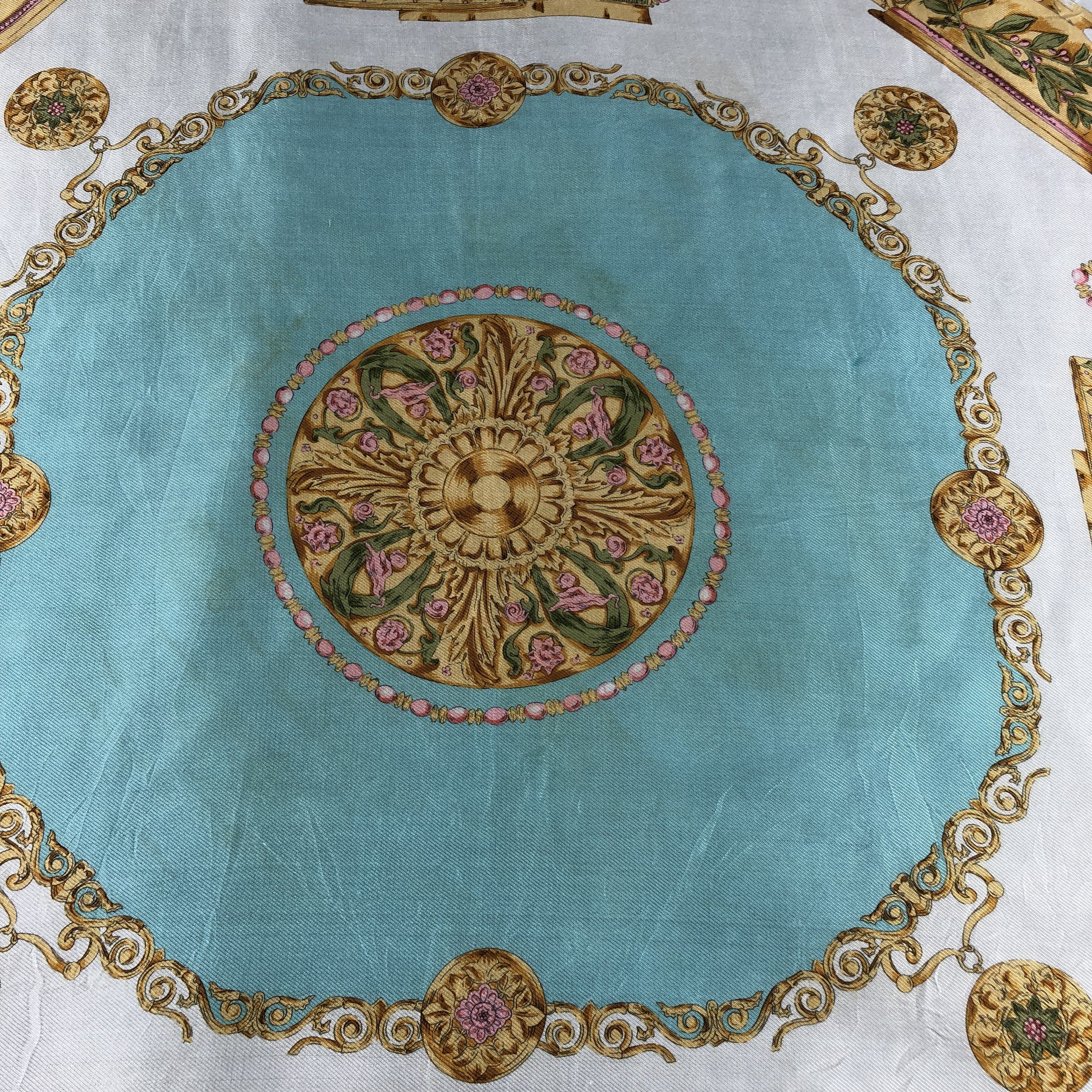 Japanese Brand Vintage Luxury Baroque Silk Scarf M892 Size ONE SIZE - 3 Thumbnail