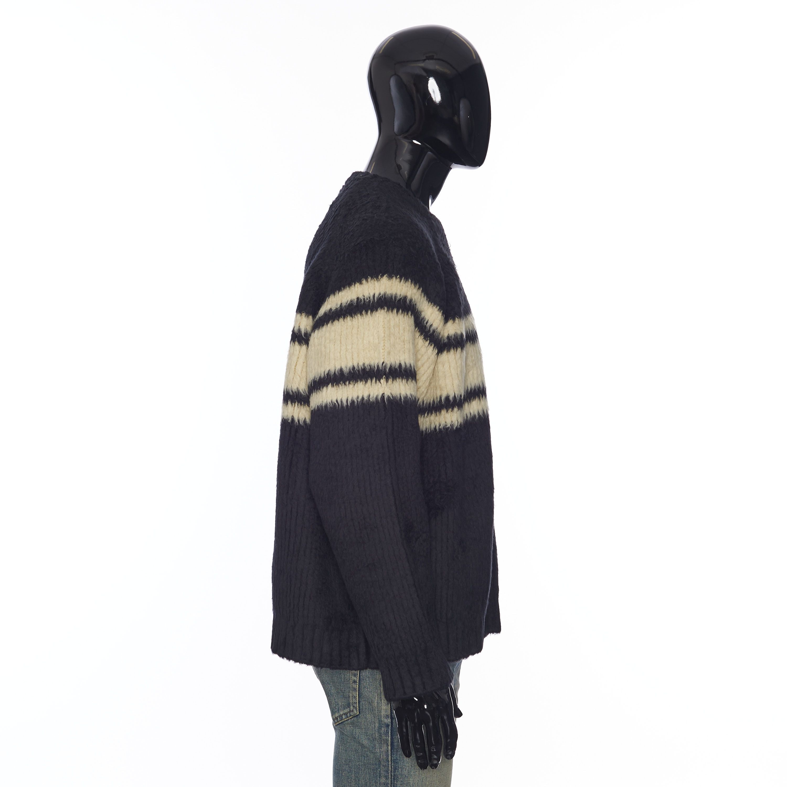 Celine Oversized Sweater In Black & Off White Brushed Cotton Size US L / EU 52-54 / 3 - 8 Thumbnail