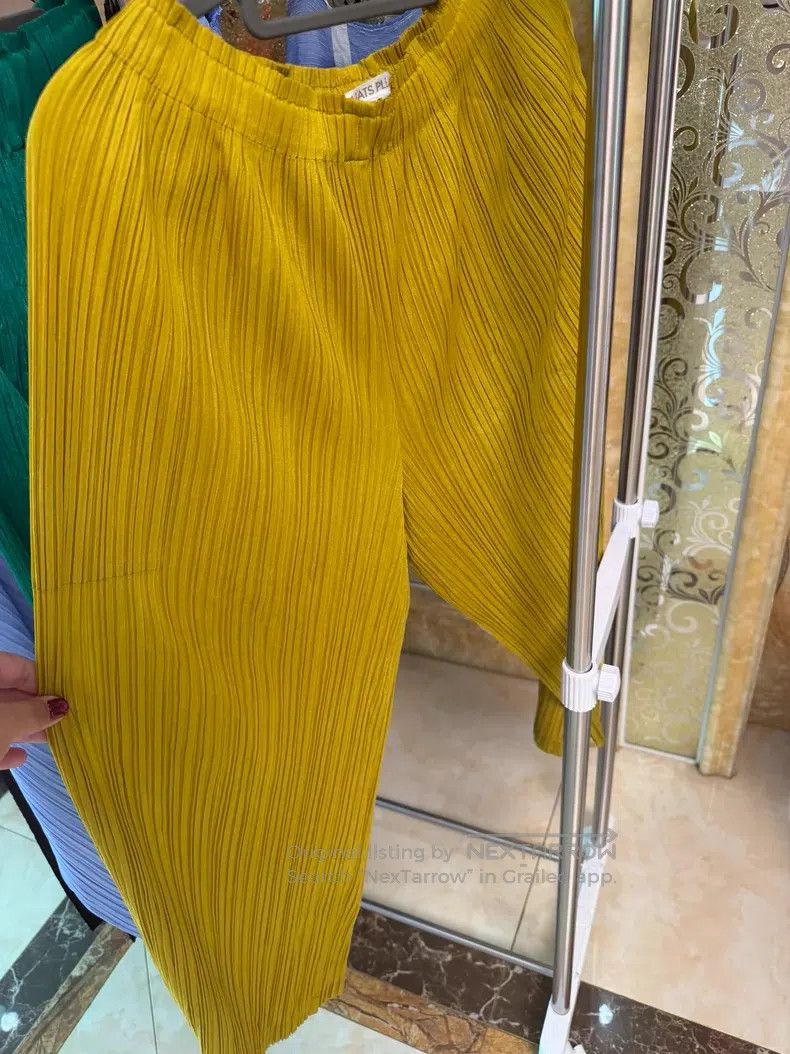 Issey Miyake Issey Miyake size:3 Ramie Straight Pants Size 22" - 2 Thumbnail