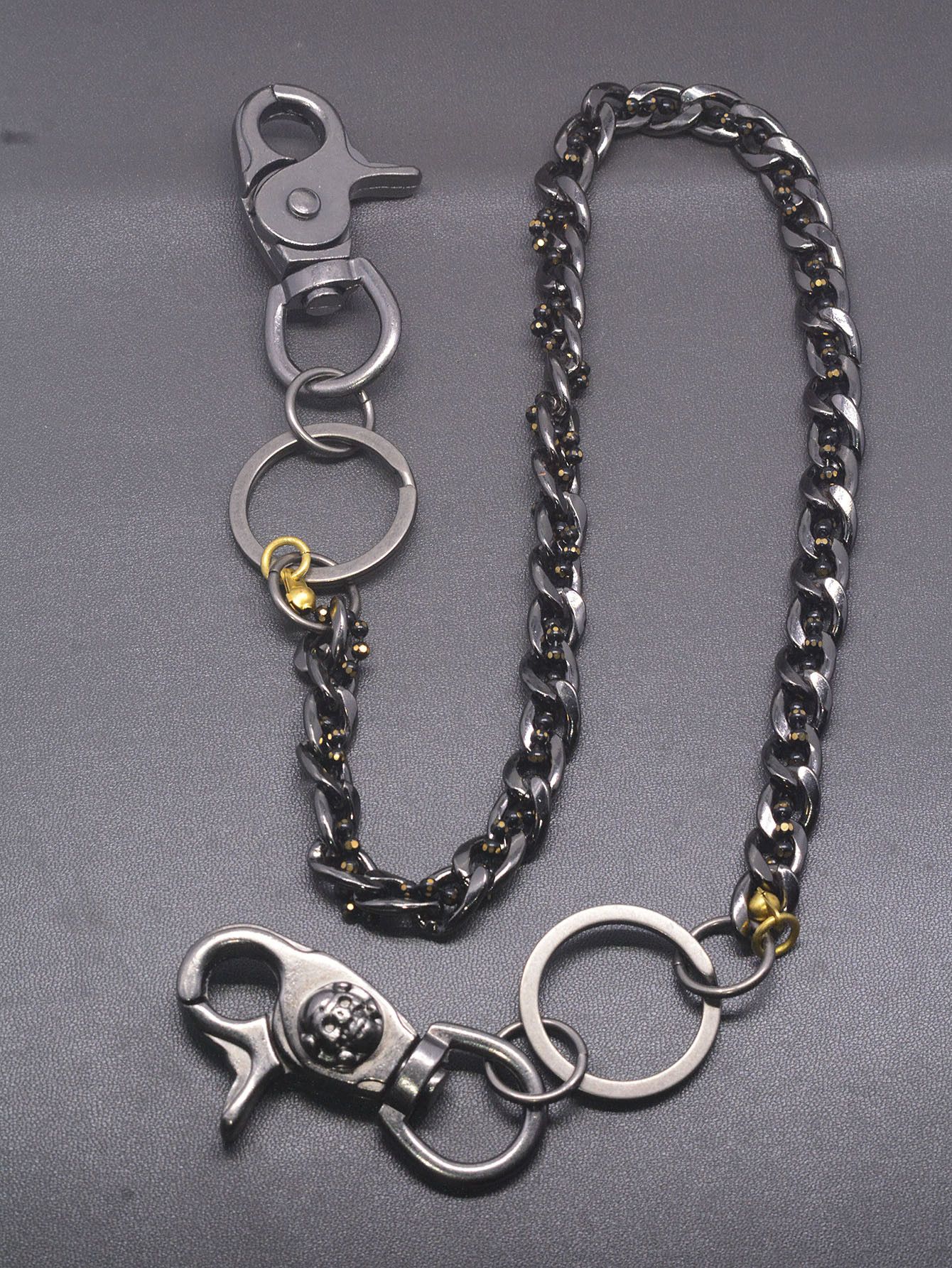 Japanese Brand Gunmetal Black Biker Pants Chain 26-Inch Keychain Size ONE SIZE - 1 Thumbnail