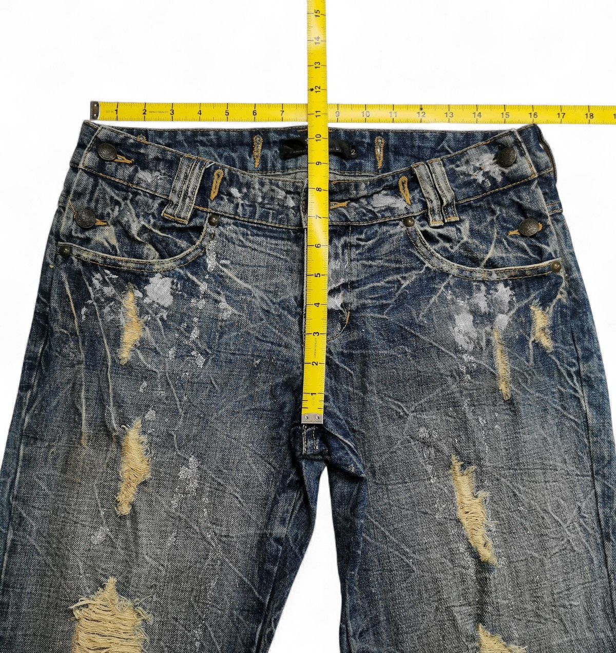 Japanese Brand Flare Jeans MIDAS MACHIAVEL ANY THING Like Undercover Denim Size US 32 / EU 48 - 12 Thumbnail